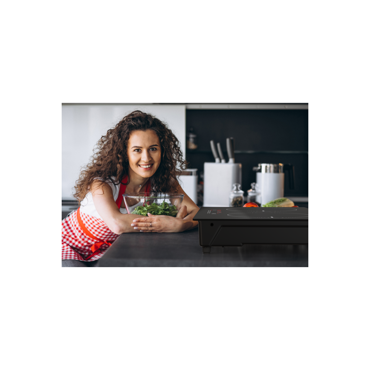 Cheftop Portable Induction Cooktop 2 Burner Electric Cooktop with Kids Safety Lock 1800 Watt, Touch Sensor Control, Multiple Controls Cooking Zones &