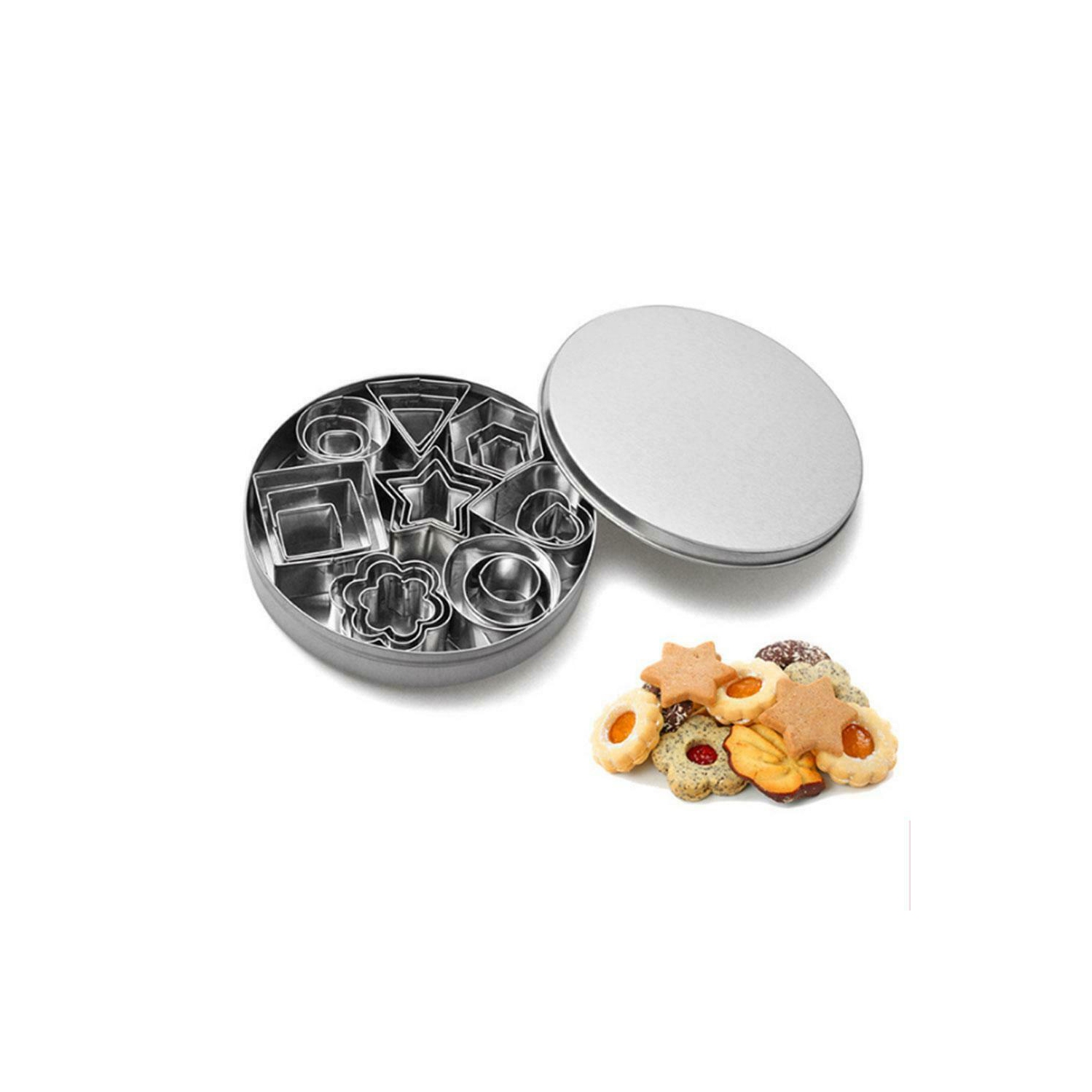 Ensemble de 24 mini emporte-pièces en acier inoxydable, lames à pâtisserie