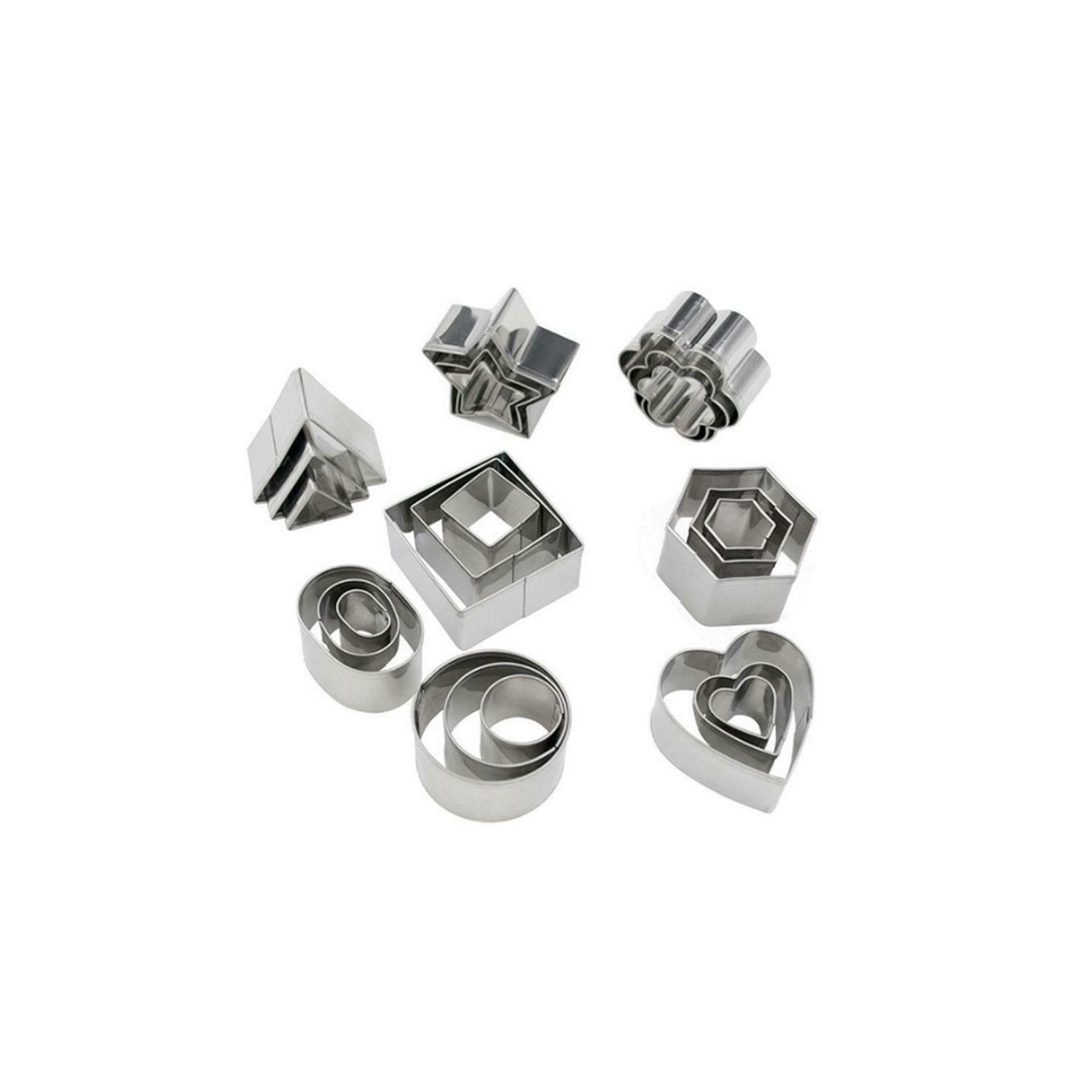 Ensemble de 24 mini emporte-pièces en acier inoxydable, lames à pâtisserie