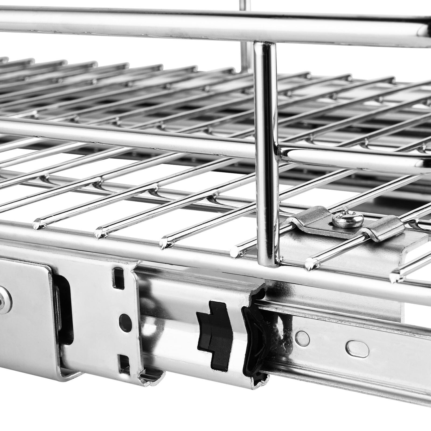 SortWise Slide Out Cabinet Organizer Drawer- Pull Out Under Cabinet Sliding Shelf, 11" W x 18 1/8" D x 4 1/8" H, Chrome