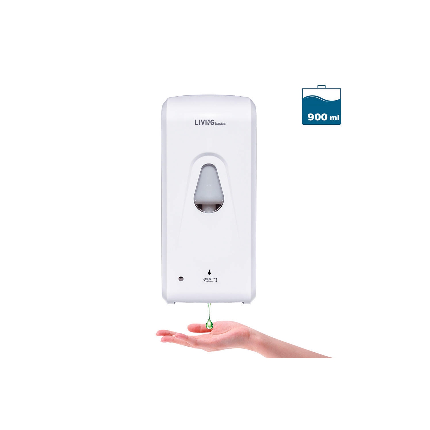 Wall Mount Automatic Soap Dispenser, 900ML Capacity with Infrared Motion Sensor Soap Dispenser