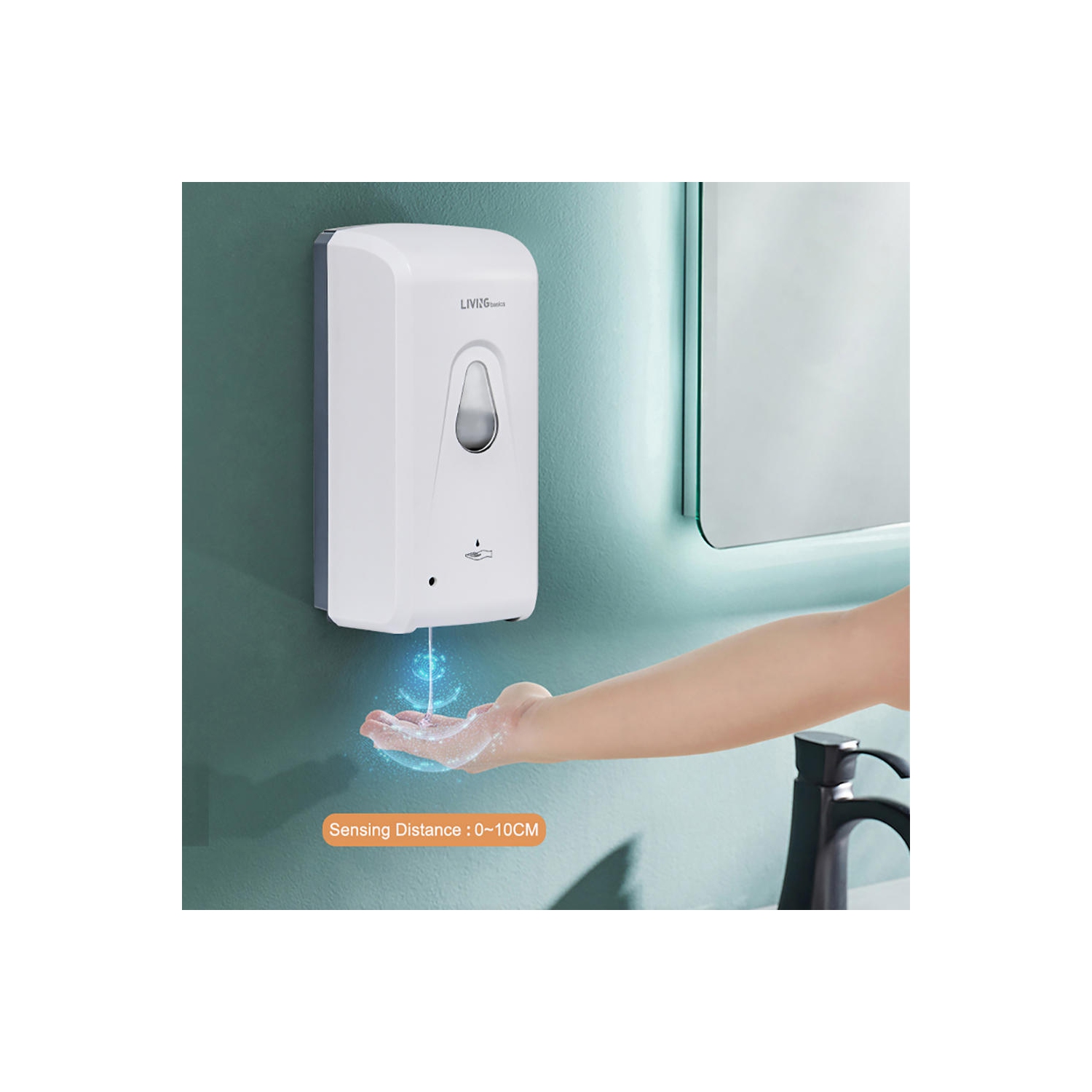 Wall Mount Automatic Soap Dispenser, 900ML Capacity with Infrared Motion Sensor Soap Dispenser