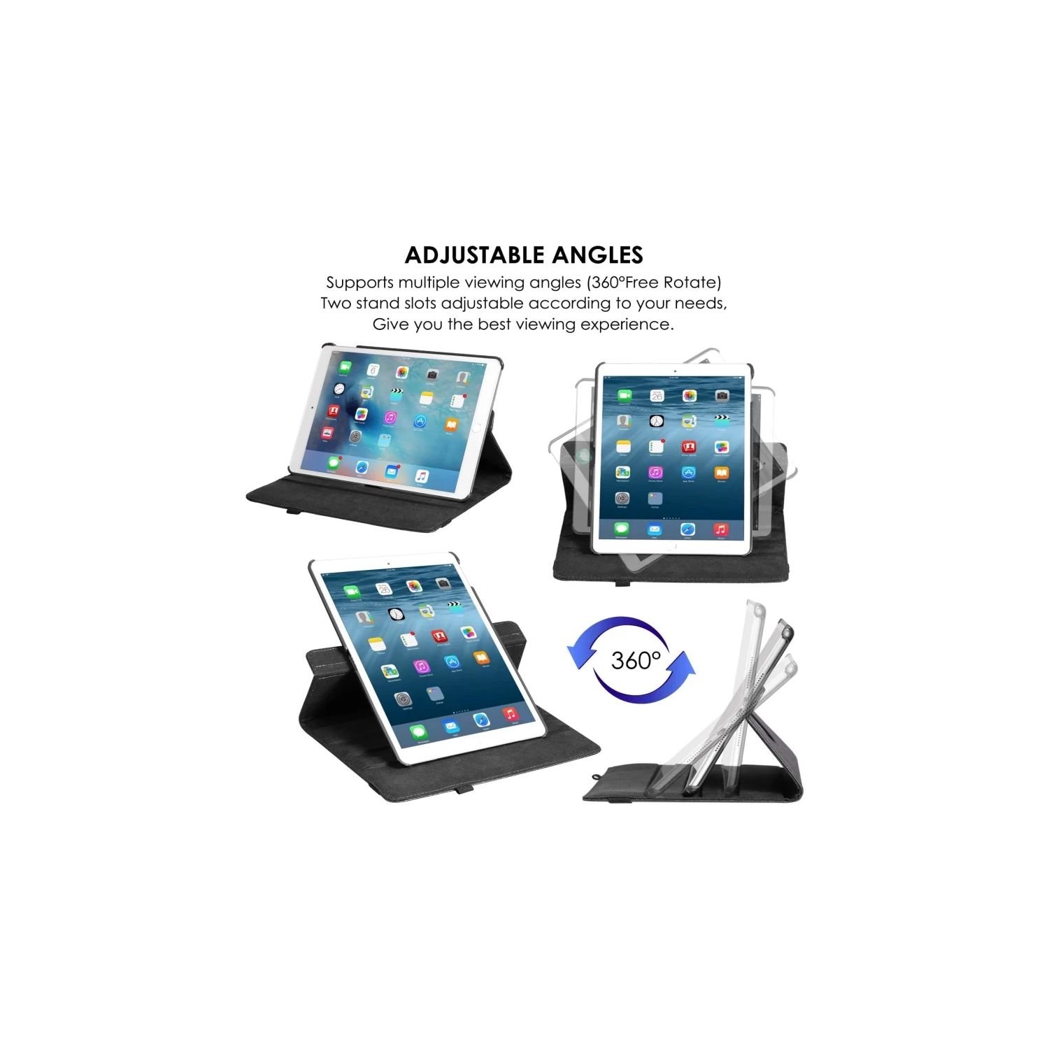 ( KeeGuard ) 360 Rotating Protective iPad Case for 10.2 Inch iPad - Compatible with iPad 9th/8th/7th Gen - Sleep Function, Light Blue