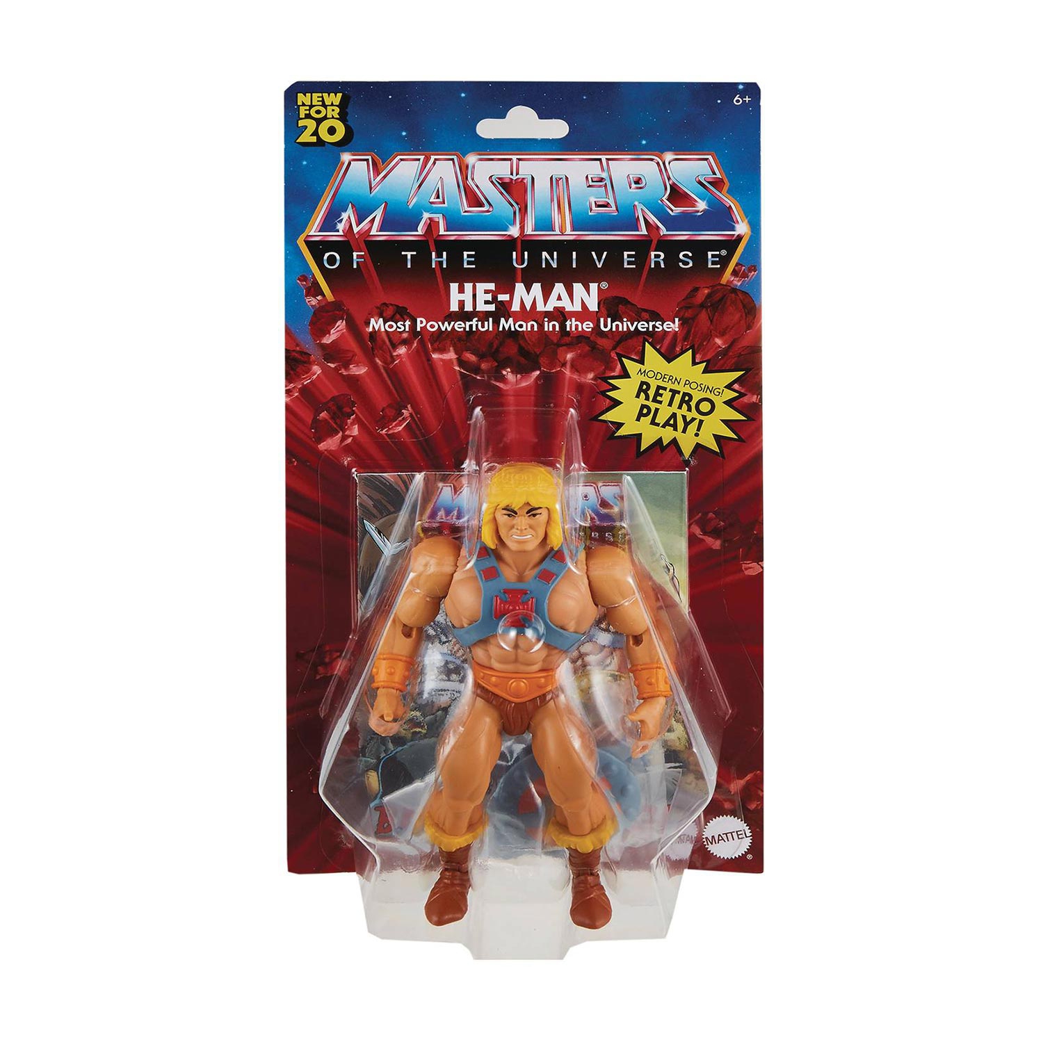 Masters Of The Universe Origins 6 Inch Action Figure Retro Play - He-Man (Long Hair)