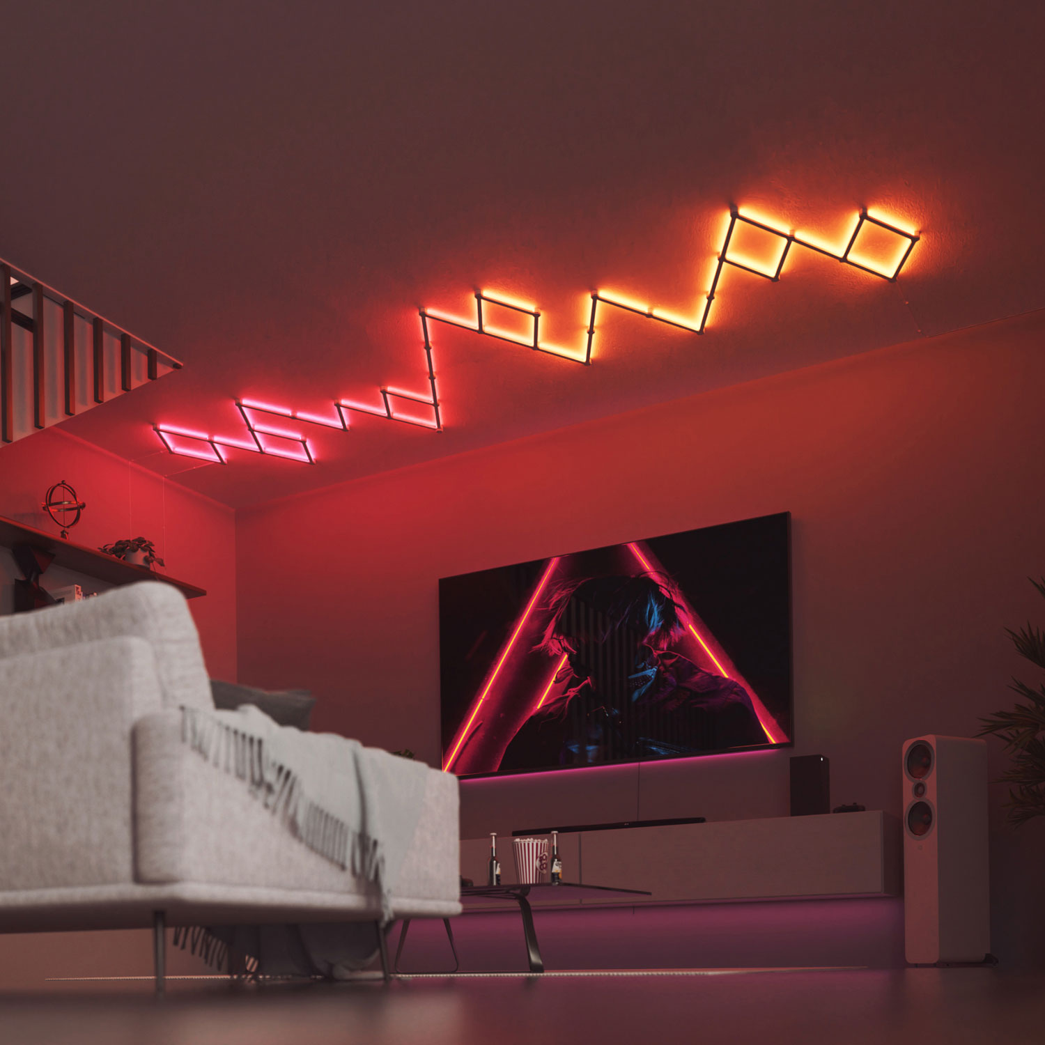 Ensemble Lines de Nanoleaf pour disposition à 60 degrés - Trousse intelligente - 9 barres lumineuses