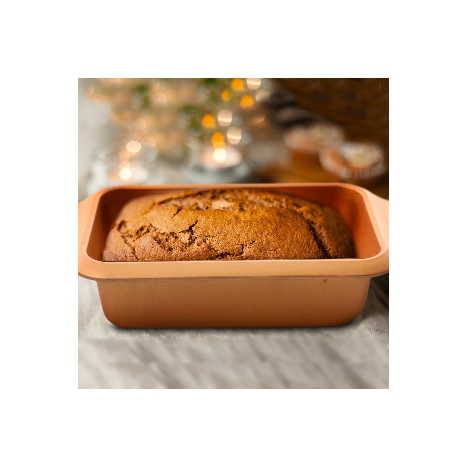 Gibson Home Richmound Ensemble de 4 ustensiles de cuisson en acier au carbone antiadhésif épais - Cuivre