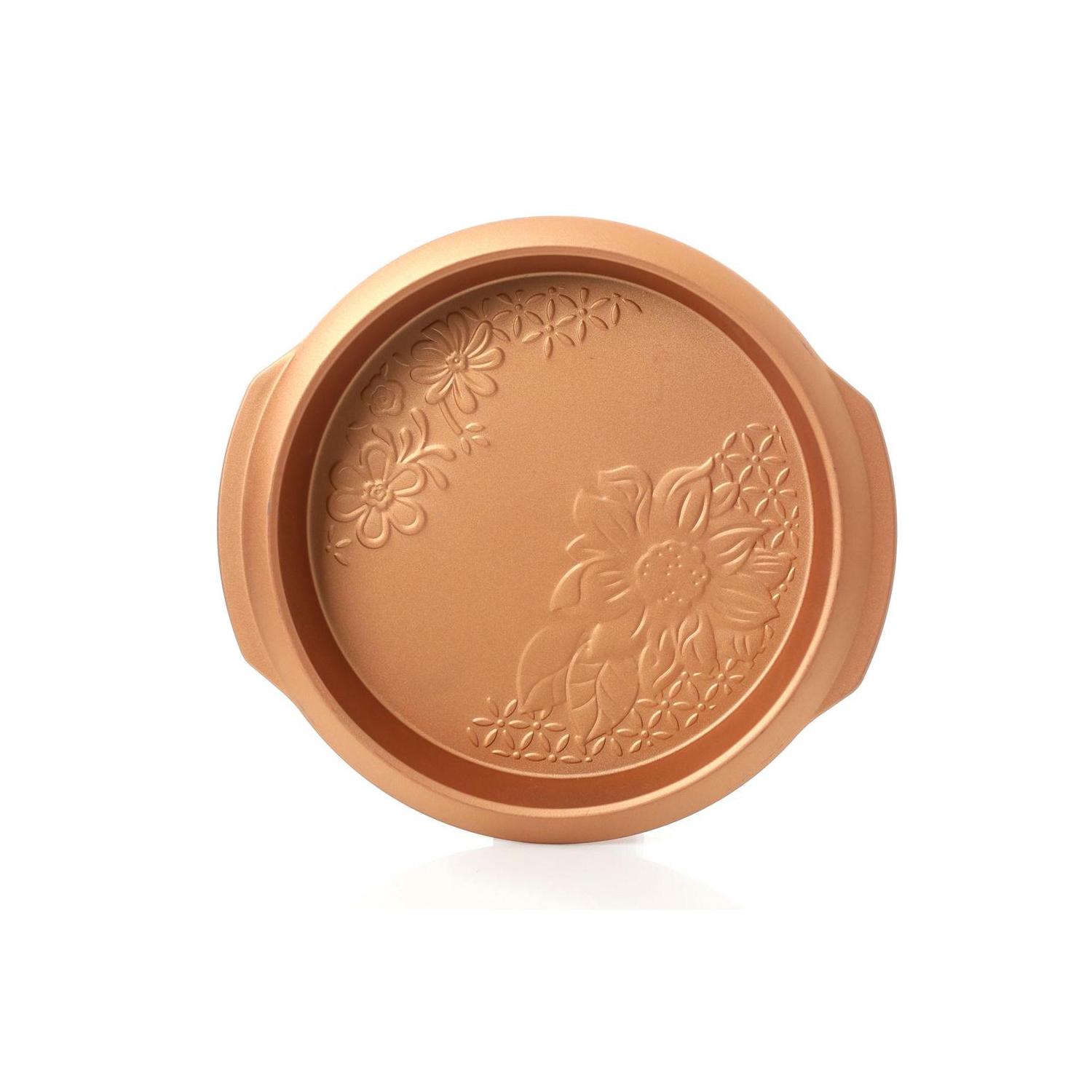 Gibson Home Richmound Ensemble de 4 ustensiles de cuisson en acier au carbone antiadhésif épais - Cuivre