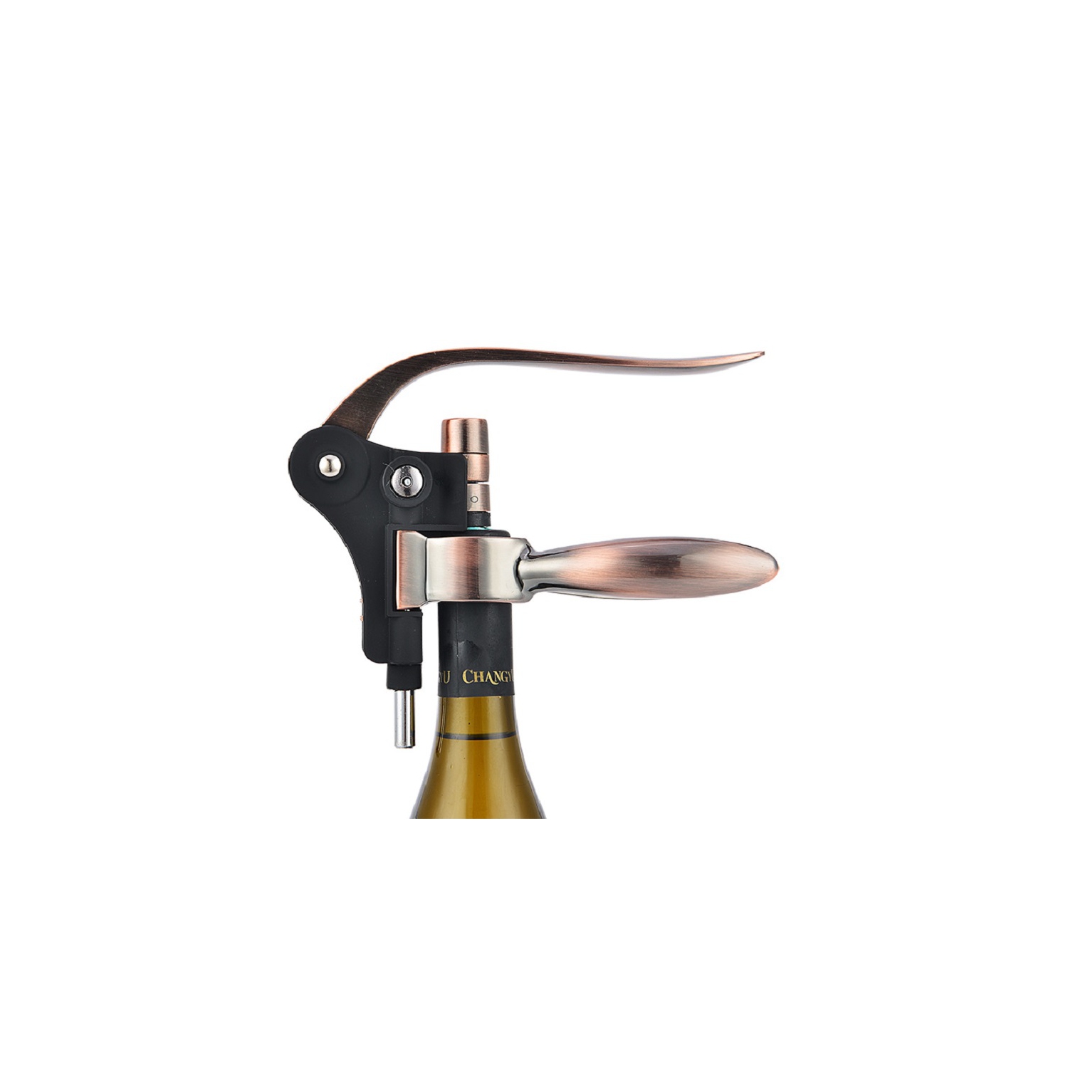 Arolly – Ouvre-bouteille de vin manuel, trousse d'ouvre-poignée en alliage de zinc, 9 accessoires à vin avec bouchon, coupe-capsule, aérateur, bec