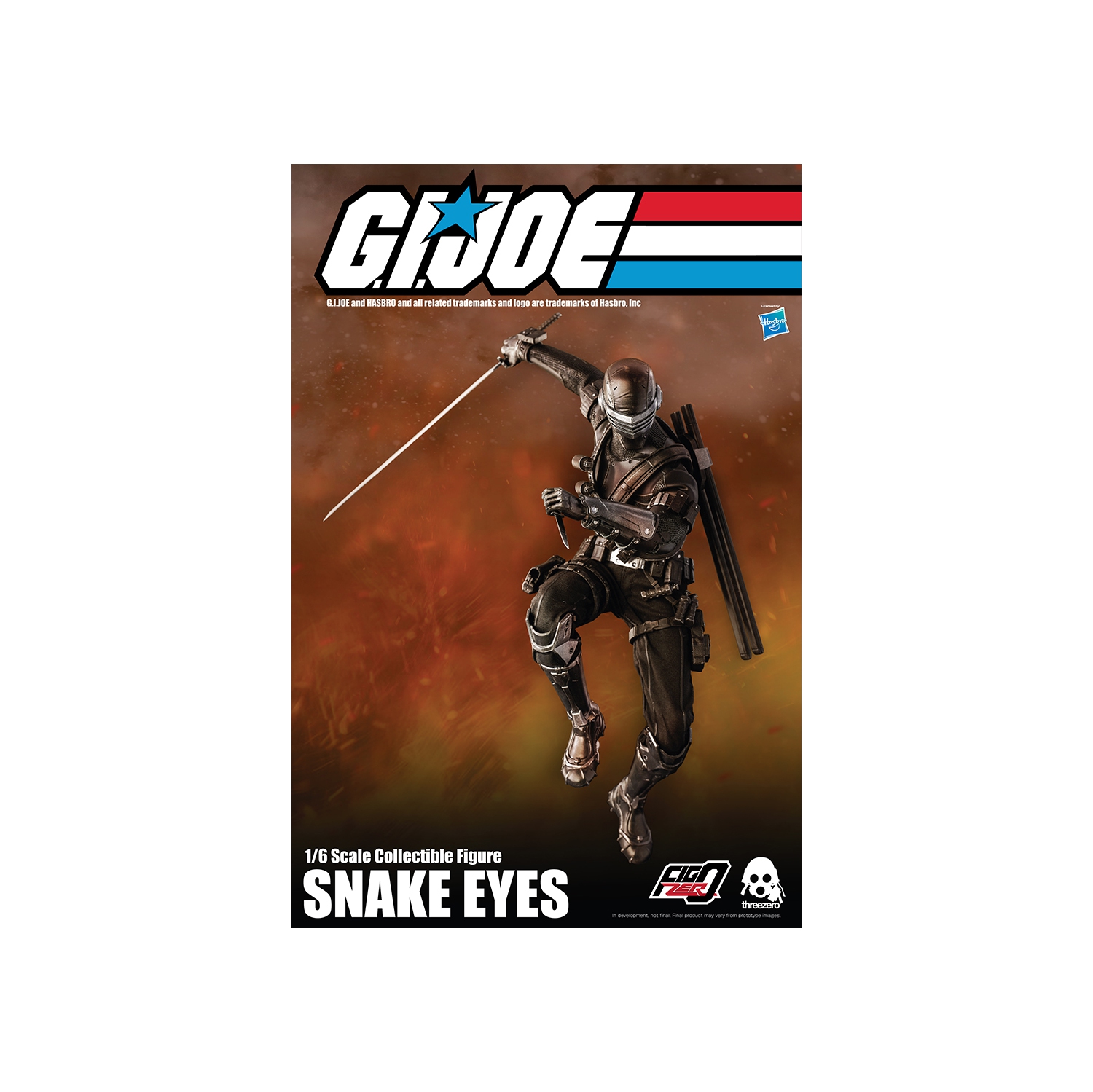 G.I. Joe Collectible 12 Inch Action Figure 1/6 Scale - Snake Eyes