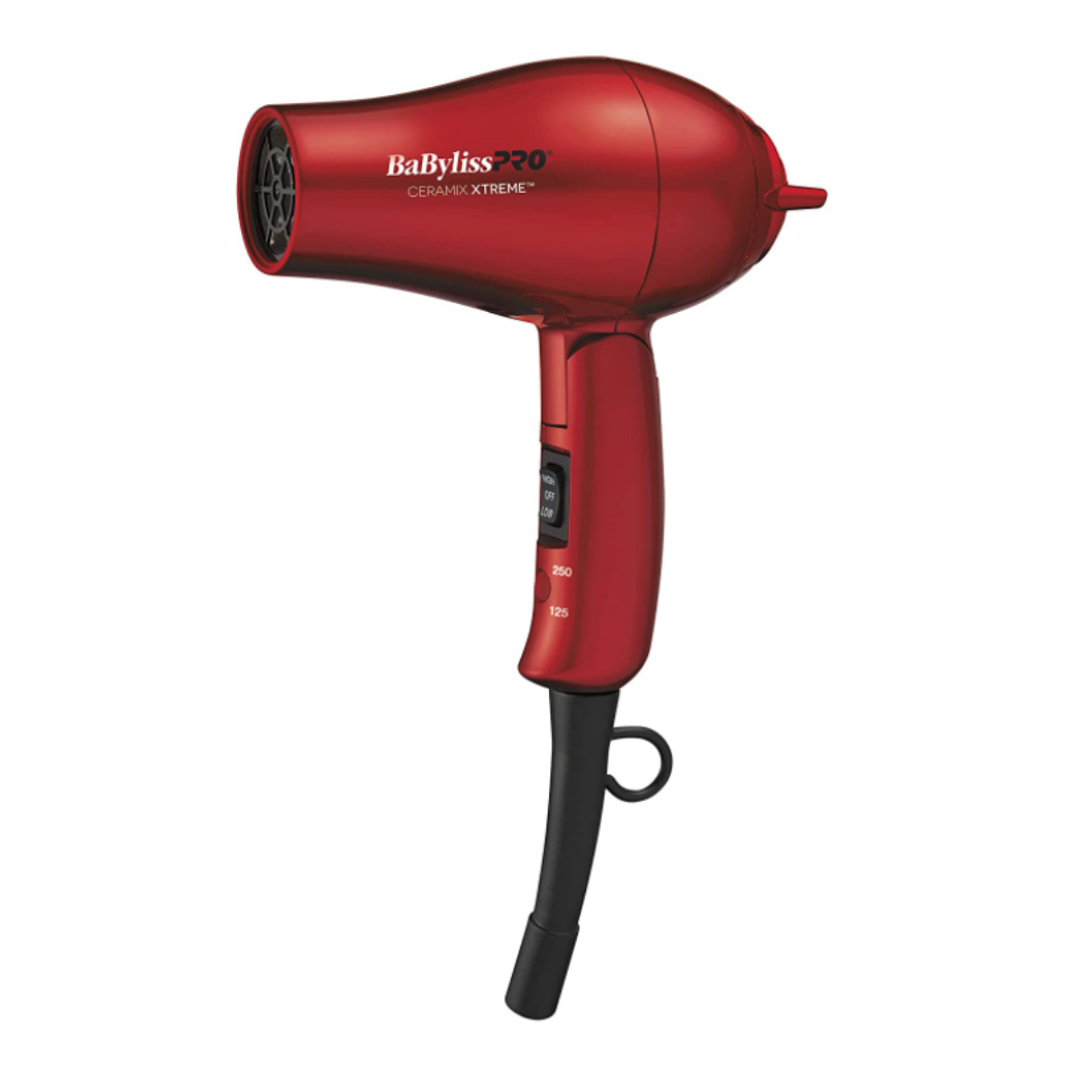 BaBylissPRO Ceramix Xtreme Ceramic Travel Hair Dryer, Red