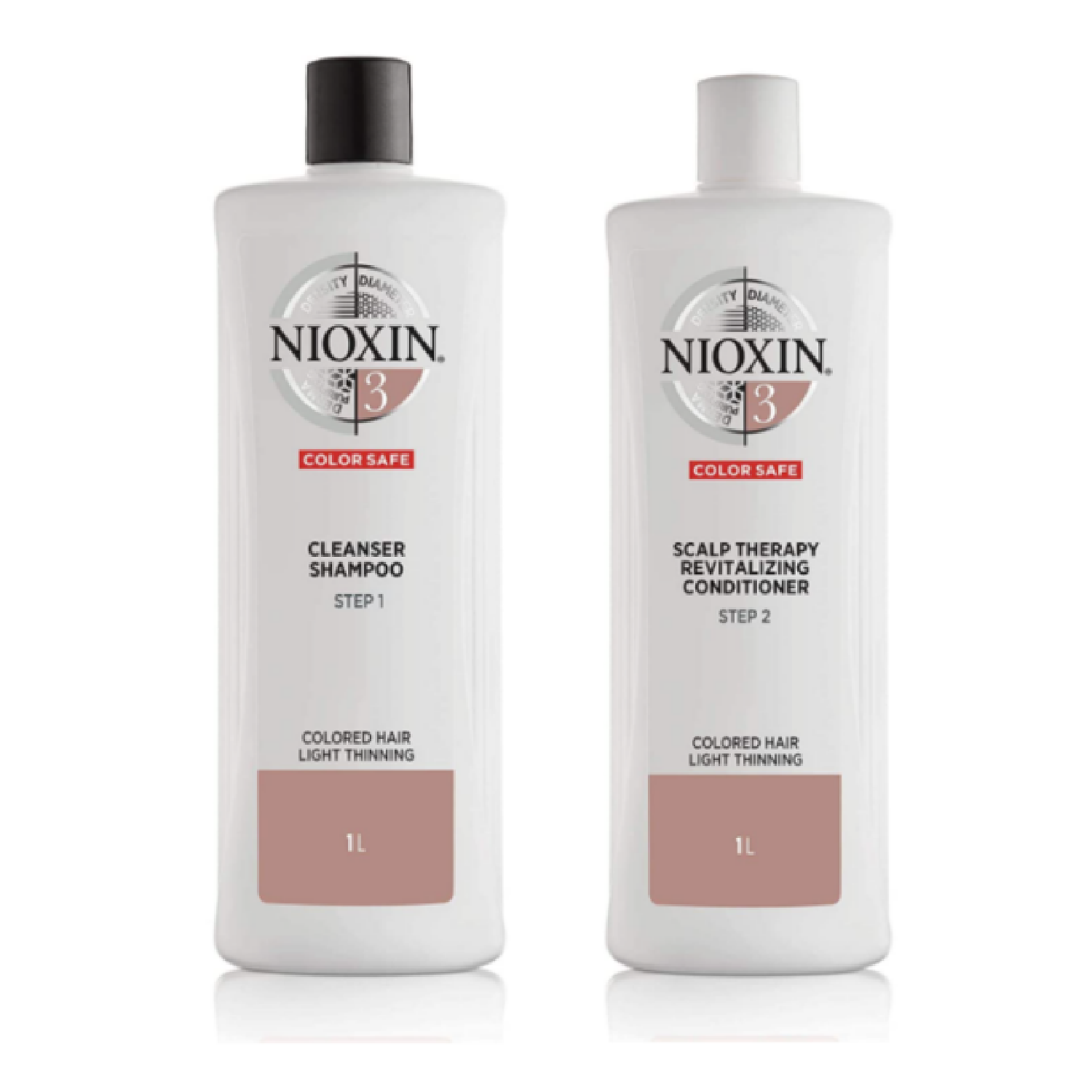 Nioxin System 3 Cleanser Shampooing & Scalp Therapy Conditioner Duo - 1L