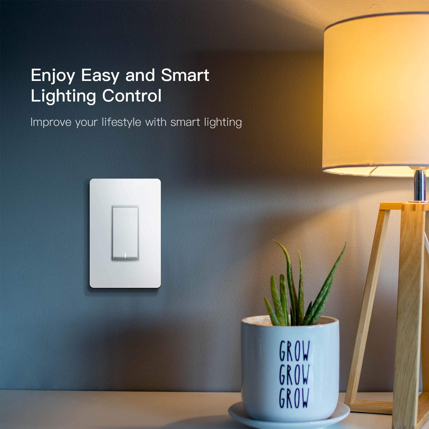 Treatlife 3 Way Smart Light Switch, 2.4GHz Wi-Fi Light Switch Single Pole/3 Way Switch Compatible with Alexa, Google Assistant