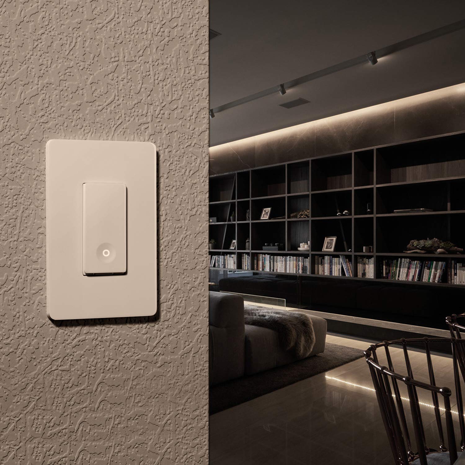 Treatlife Single Pole Smart Light Switch, 2.4GHz Wi-Fi, Works with Alexa and Google Home