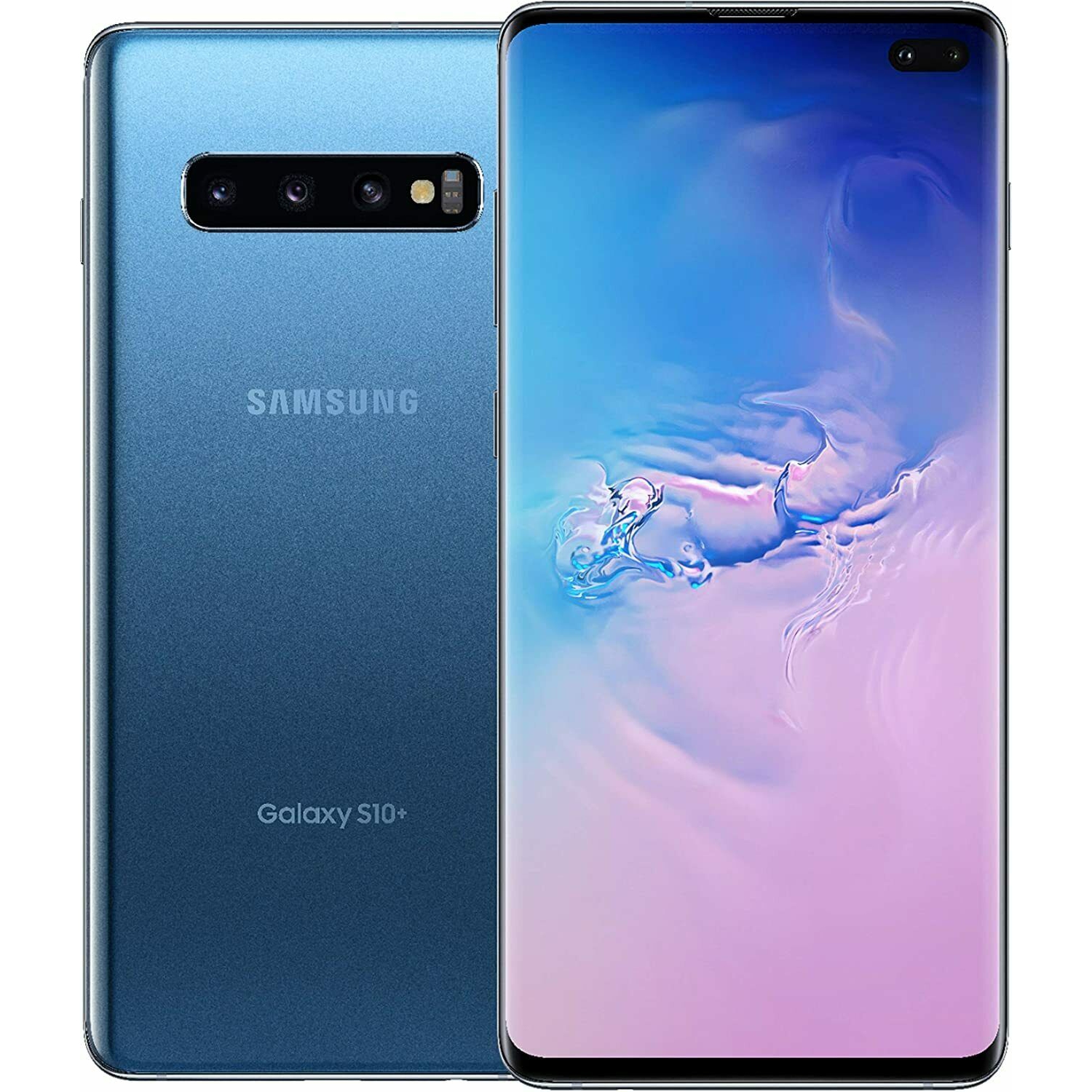 Samsung Galaxy S10 Plus 128GB (SM-G975U) - Prism Blue - GSM Unlocked Smartphone - International Model - Open Box