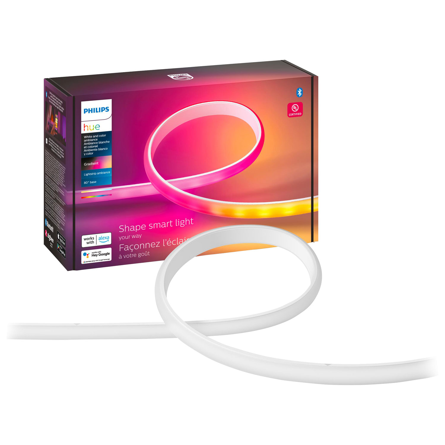 Philips Hue Gradient 2m (6.6 ft.) Smart LED Light Strip Base Kit - White & Colour Ambiance