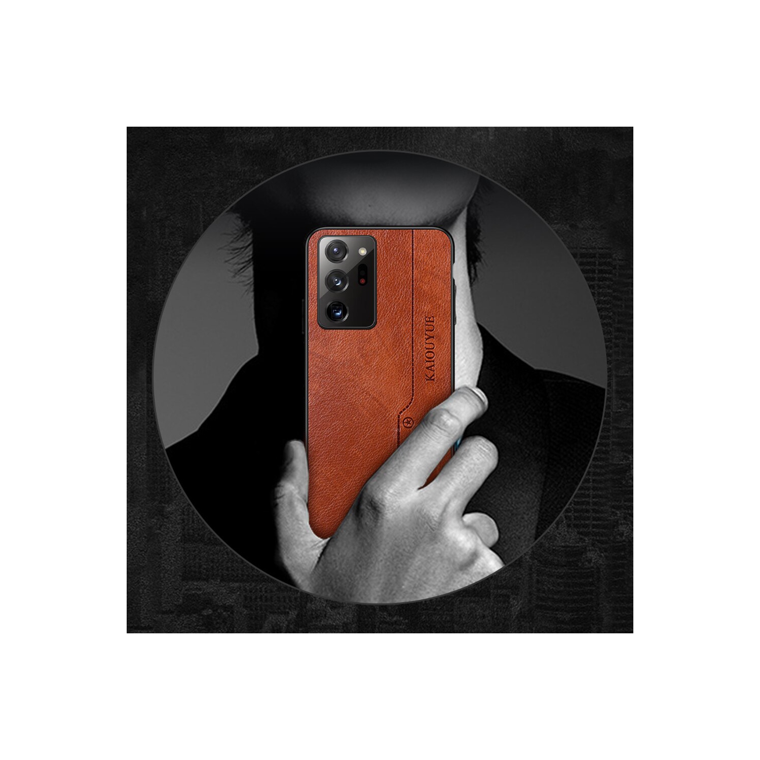 Tedlin leather texture slim Soft Silicone Shockproof Case Anti-Scratch Protective Cover for Samsung Galaxy S21 PLUS -Brown