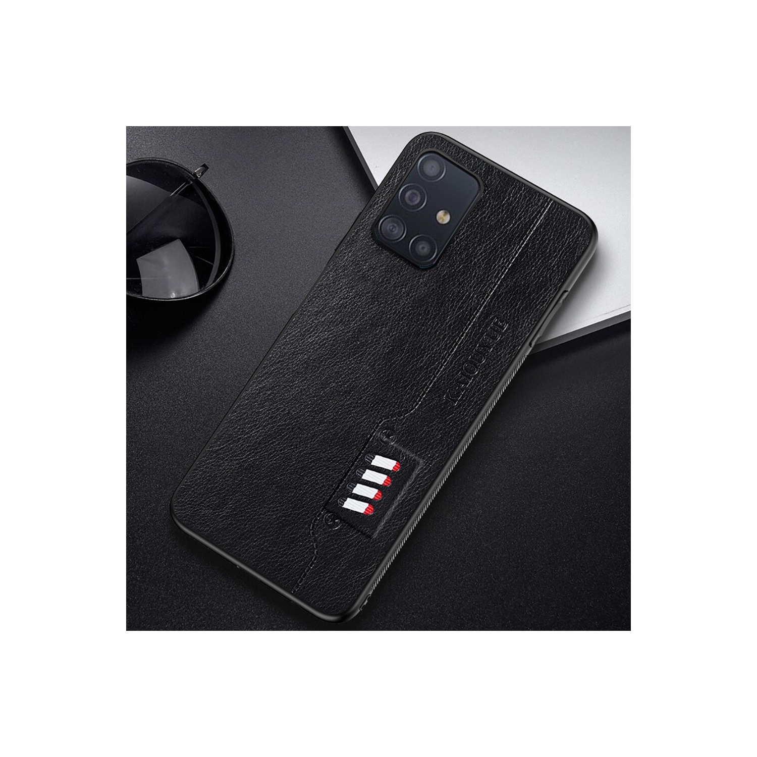 Tedlin leather texture slim Soft Silicone Shockproof Case Anti-Scratch Protective Cover for Samsung Galaxy S21 PLUS -Black