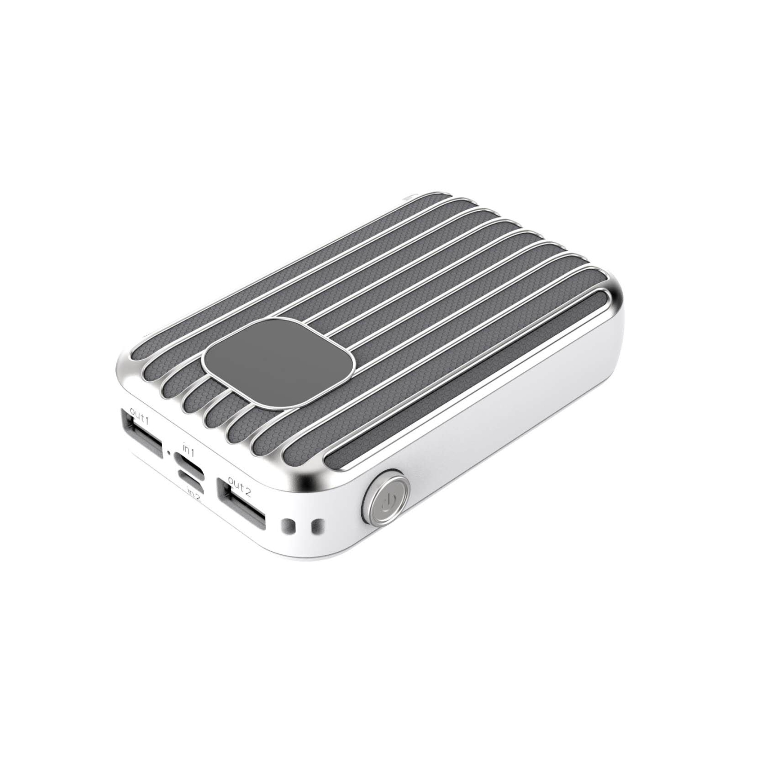 Chargeur portable à deux ports USB-A/USB-C 10000&nbsp;mAh de SOL LYTE pour iPhone Android - Blanc