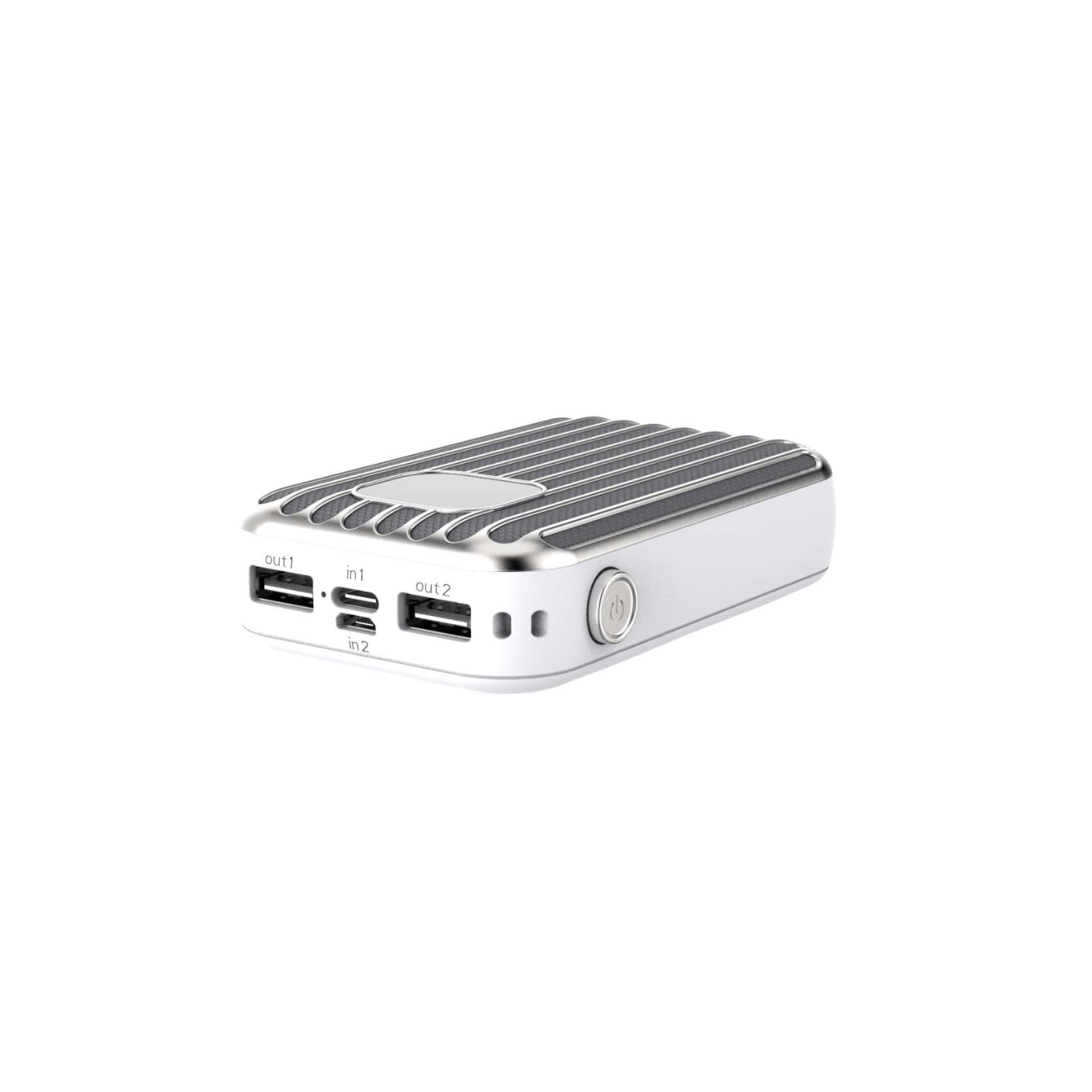 Chargeur portable à deux ports USB-A/USB-C 10000&nbsp;mAh de SOL LYTE pour iPhone Android - Blanc