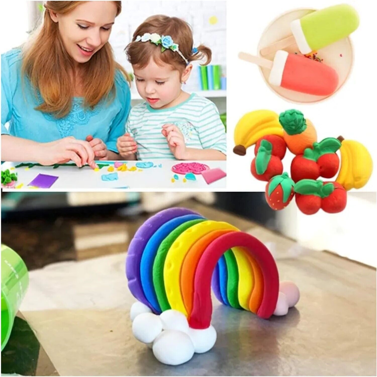 12 Shades Camel Creative Art Clay Moules doux, sans danger pour les enfants et non toxiques pour les enfants avec accessoires, outils et tutoriels