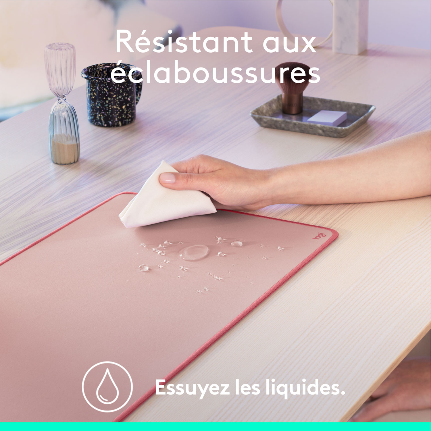 Logitech Studio Desk Mat - Darker Rose