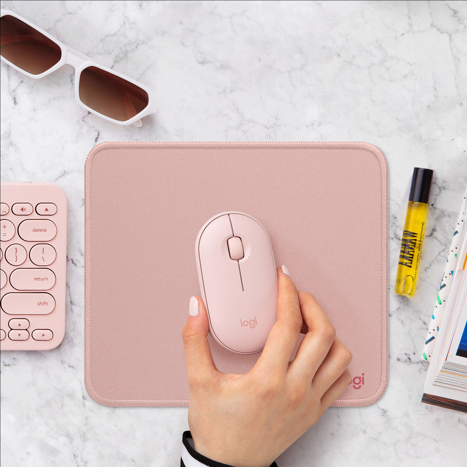 Logitech Studio Mouse Pad - Darker Rose