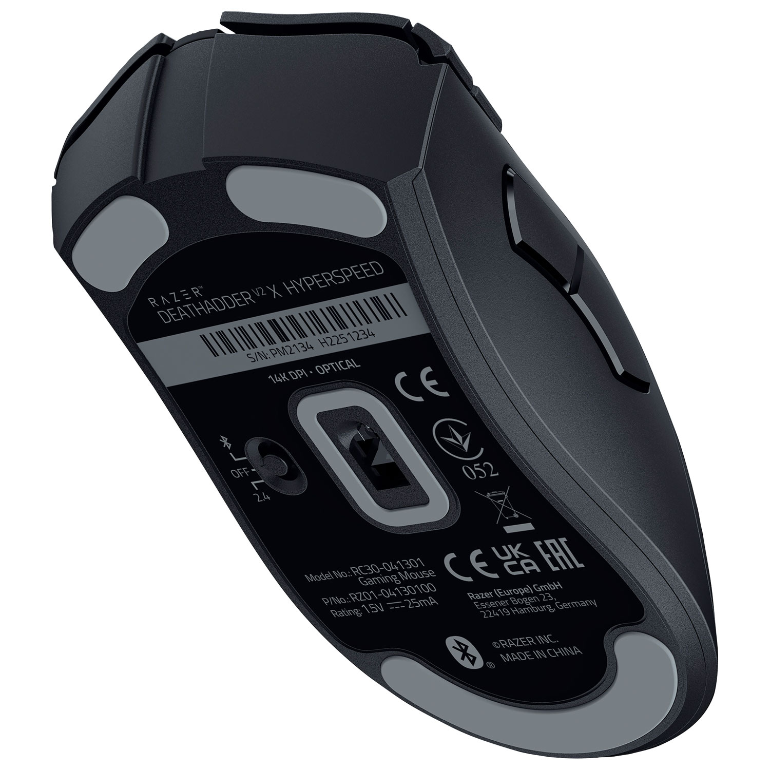 Razer DeathAdder V2 X HyperSpeed 14000 DPI Bluetooth Optical Gaming Mouse - Black