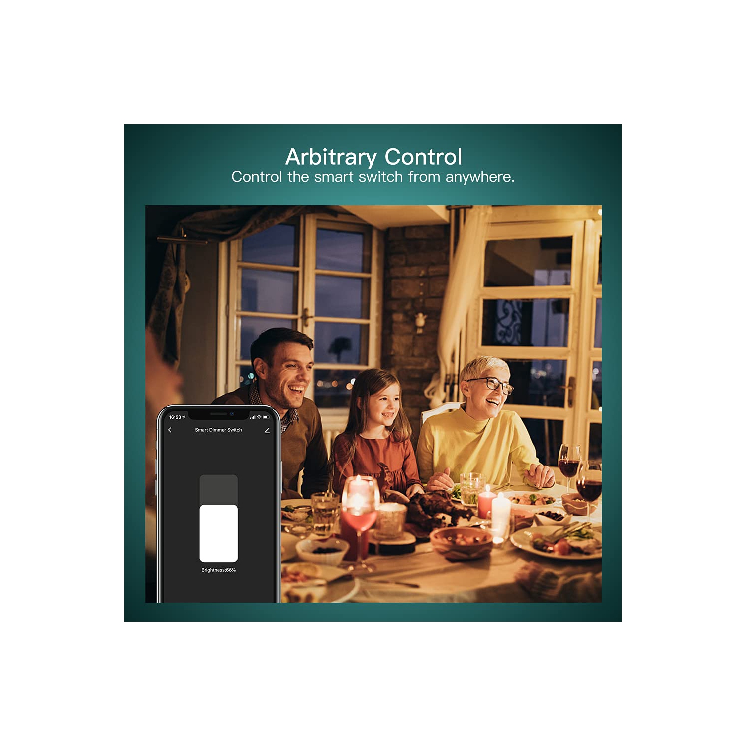 Treatlife Single Pole Smart Dimmer Switch, Works with dimmable LED/ halogen/incandescent bulbs, Alexa & Google Home compatible