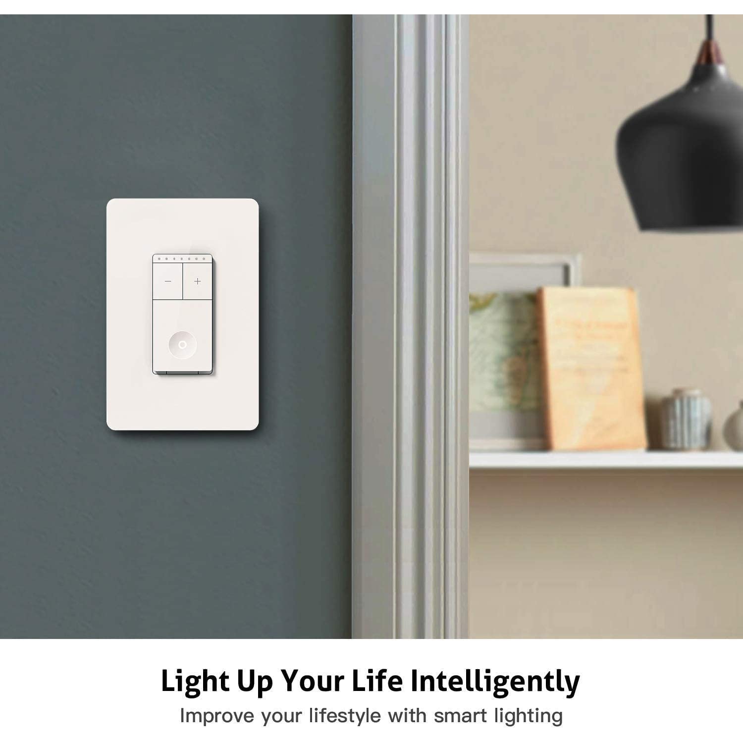 Treatlife Single Pole Smart Dimmer Switch, Works with dimmable LED/ halogen/incandescent bulbs, Alexa & Google Home compatible