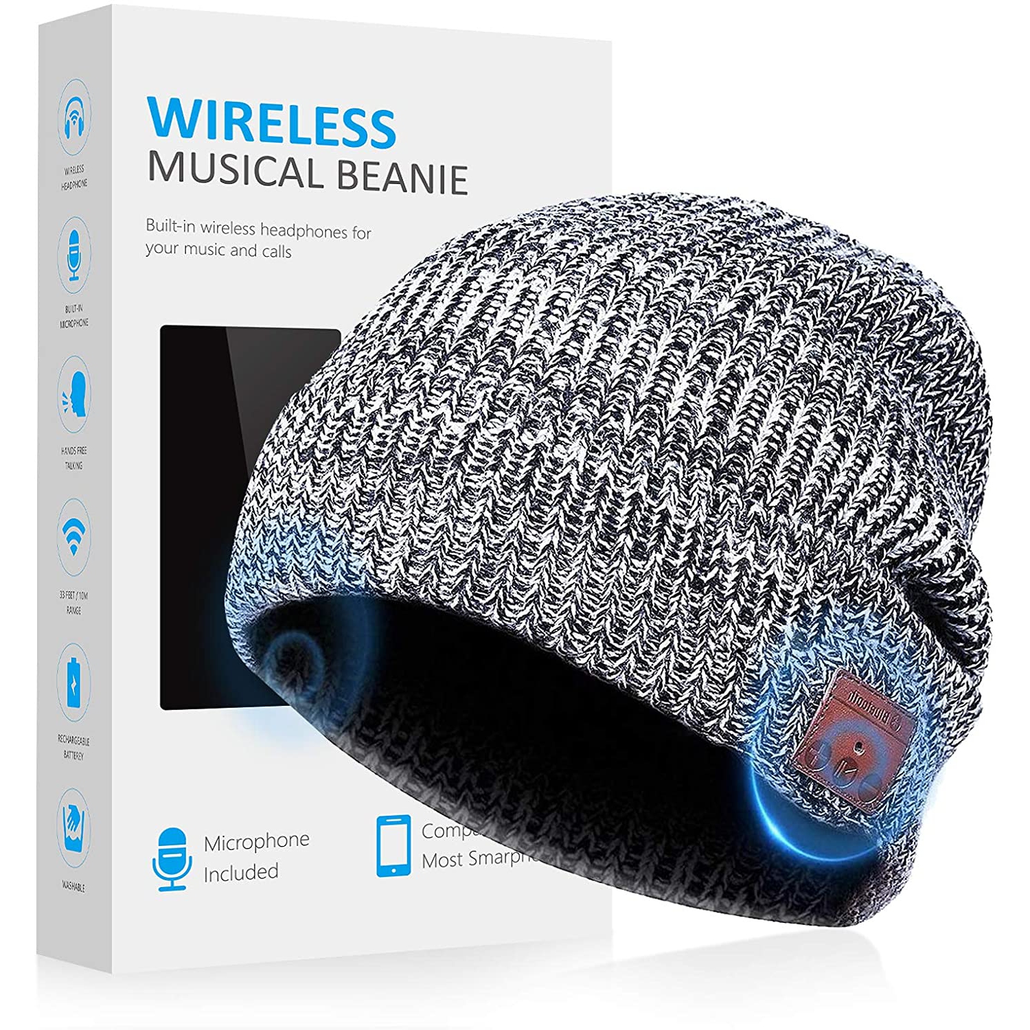 Bluetooth Beanie Hat Headphones Headset Wireless 4.1 Siri Voice