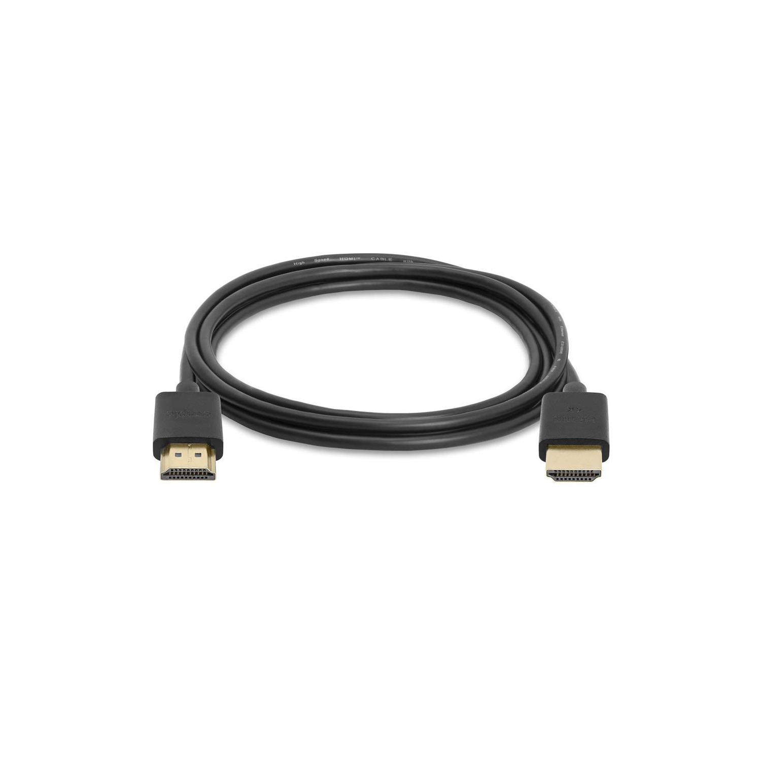 Cmple – Paquet de 2 câbles HDMI haute vitesse 6&nbsp;pi 4k@60&nbsp;Hz ultra minces HDMI 2,0 4k, ARC, 3D, câble HDMI 4k, flexible
