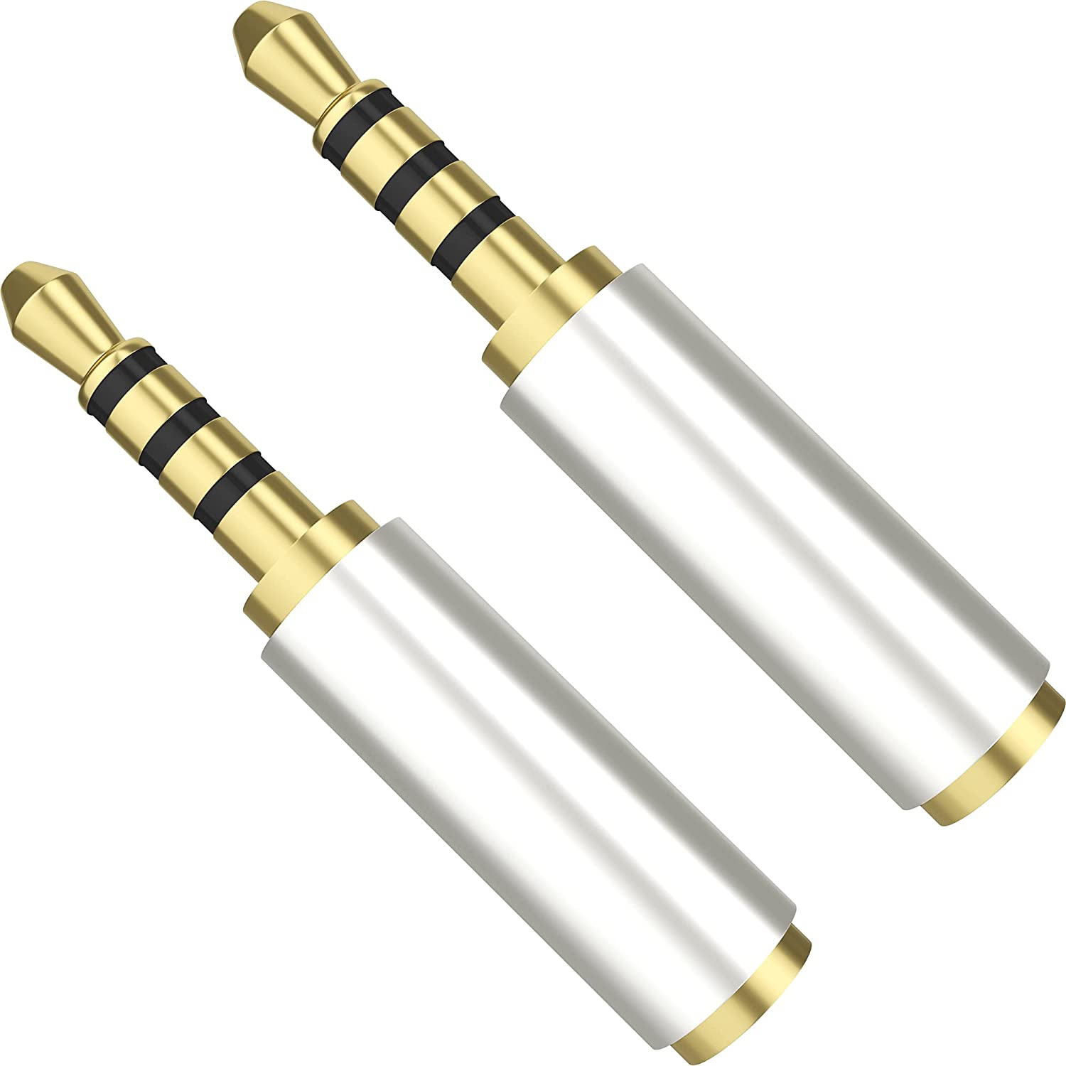 Gold Plated Audio Adapter 3.5mm Male to 2.5mm Female Headphone Stereo Jack or Mono for Apple iPhone 3GS 4G 4S 5 Samsung Galaxy S3 S4 Galaxy Note 2 iPad 2 3 4 iPad Mini (2 Pack)