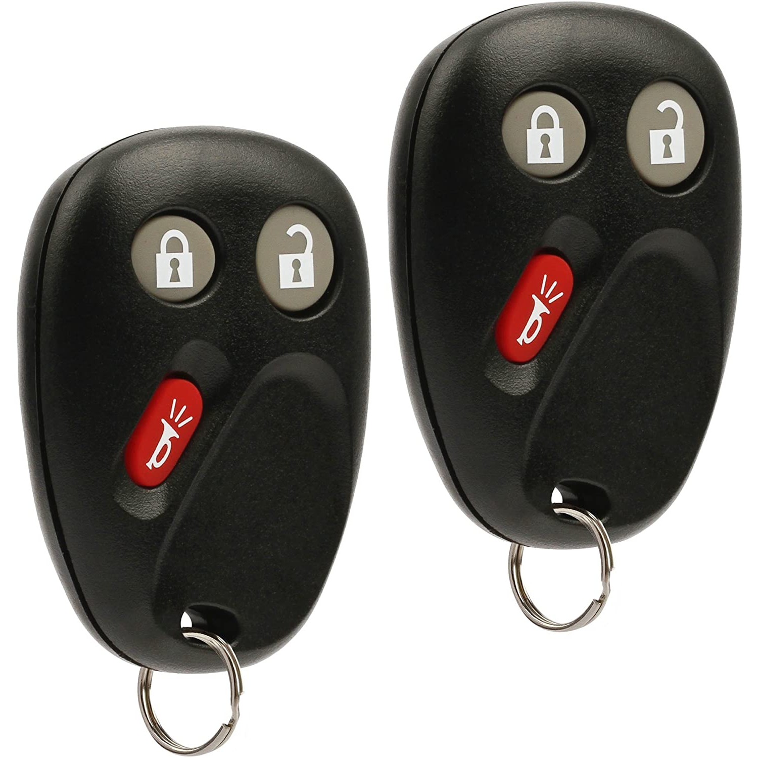 Car Key Fob Keyless Entry Remote fits Buick Rainier / Chevy Trailblazer / GMC Envoy / Isuzu Ascender / Oldsmobile Bravada (fits Part # 15008008 15008009), Set of 2