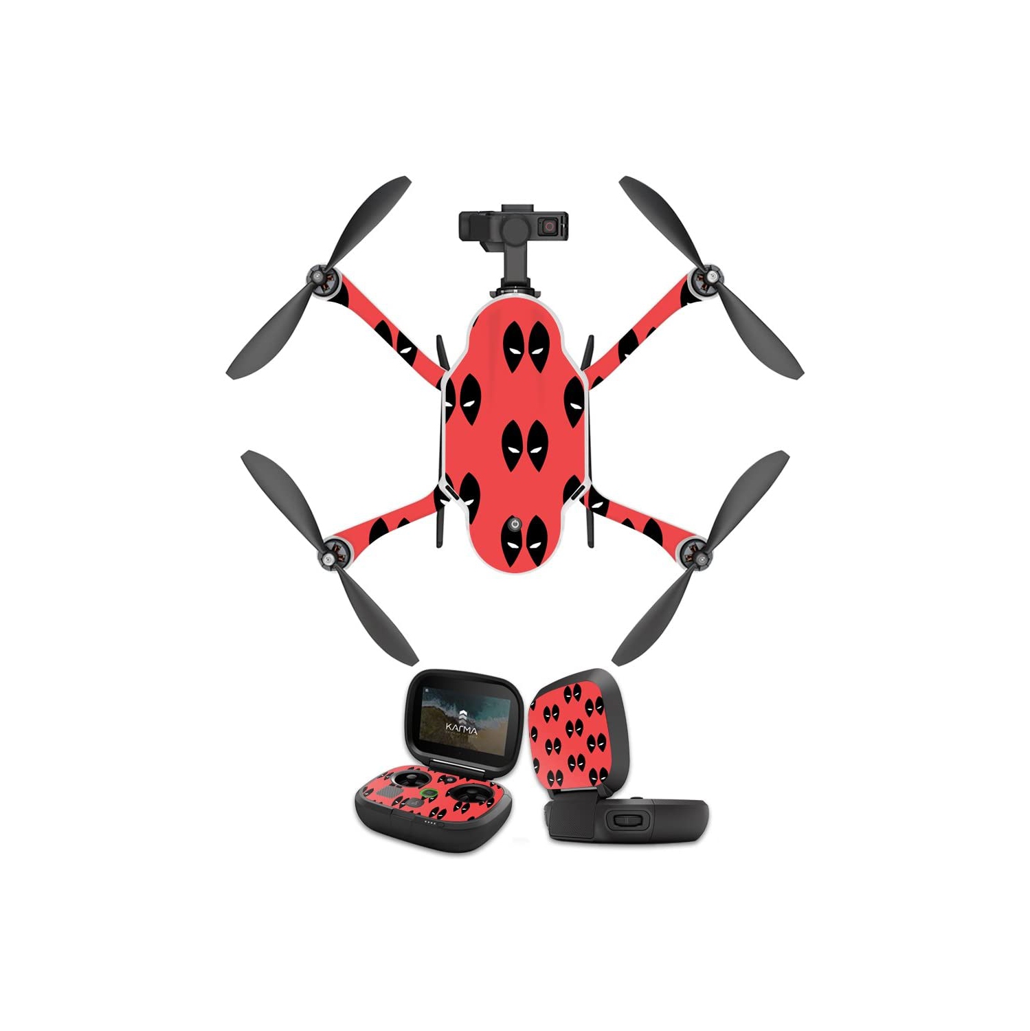 MightySkins Skin Compatible With GoPro Karma Drone headphones wrap cover sticker skins Dead Eyes Pool