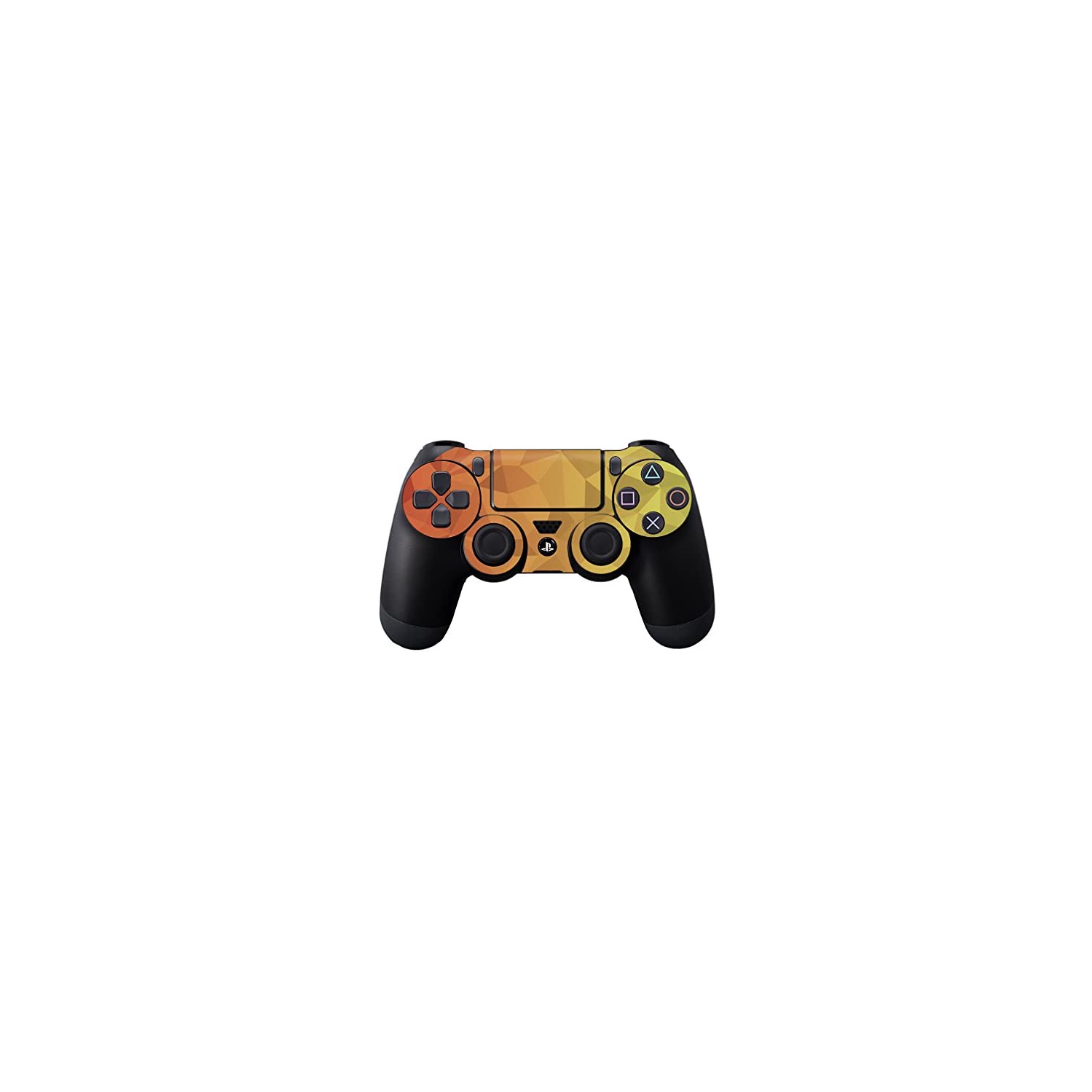 MightySkins Skin Compatible With Sony PlayStation DualShock PS4 Controller Case wrap cover sticker skins Red Orange Polygon
