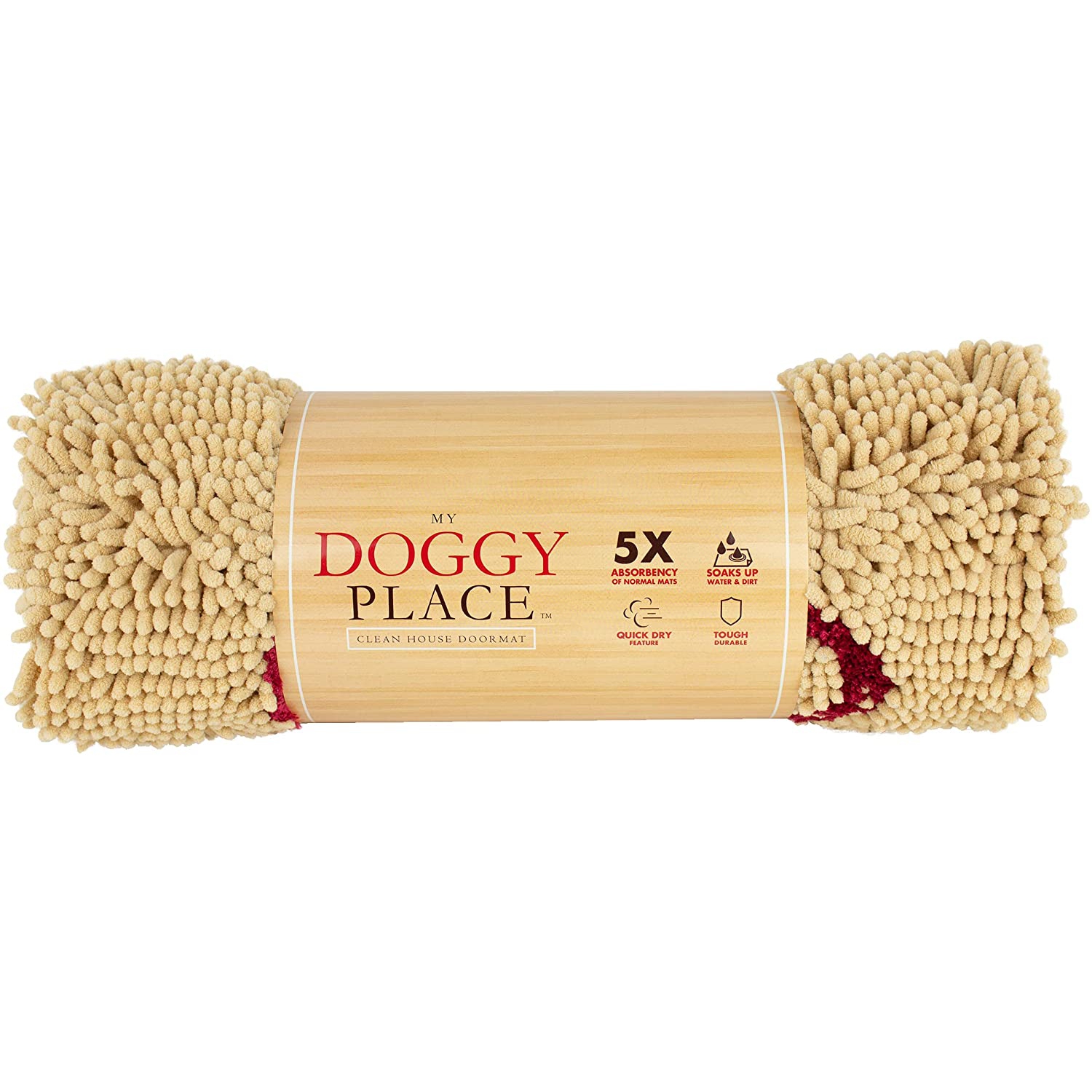 My Doggy Place Ultra-Absorbent Dog Doormat: Oatmeal/Large