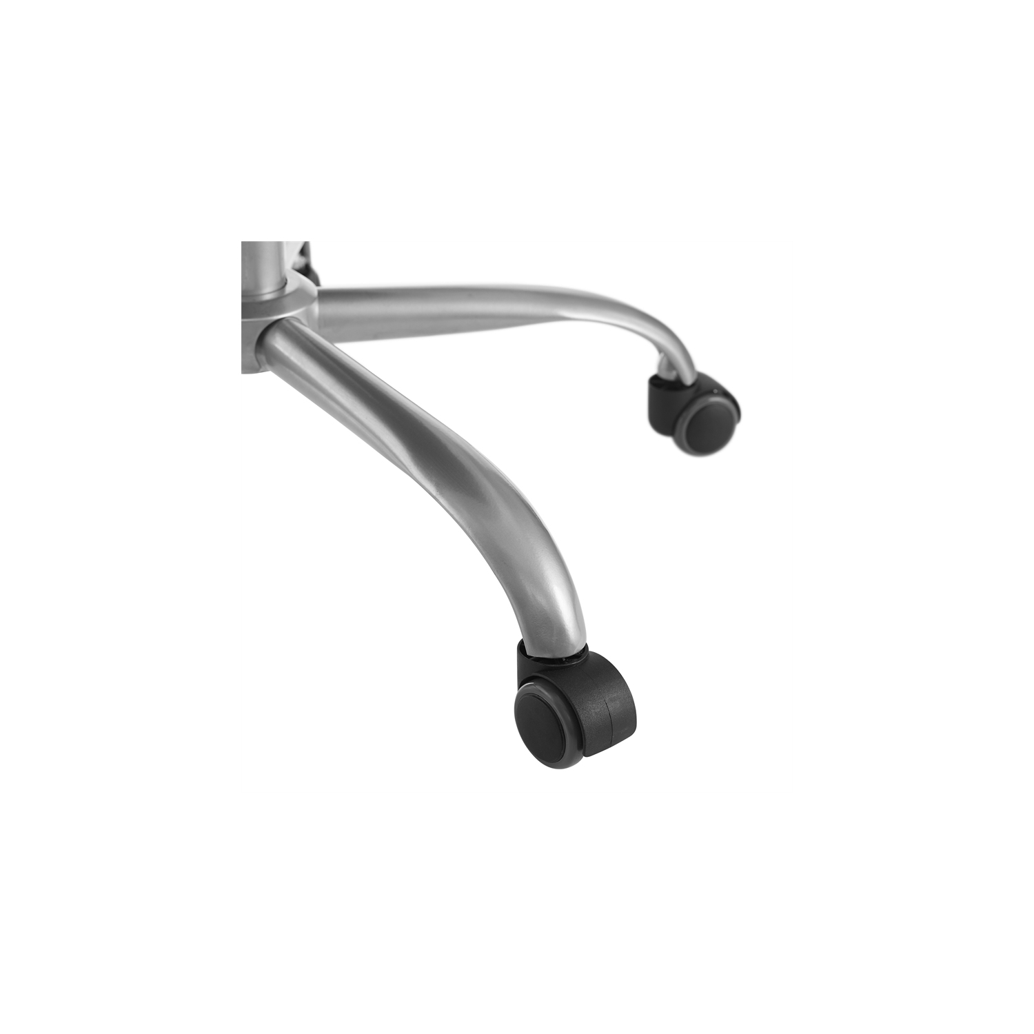 Riverbay Furniture Sherpa Metal Upholstered Office Chair in Chrome