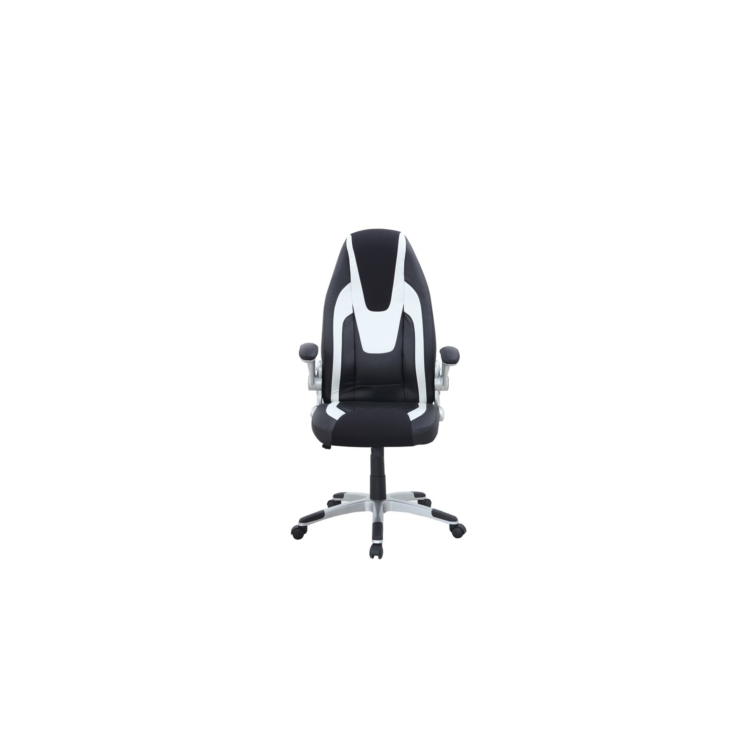 Milan 50.8" Steel/PU Ergonomic Adjustable Computer Chair in Black