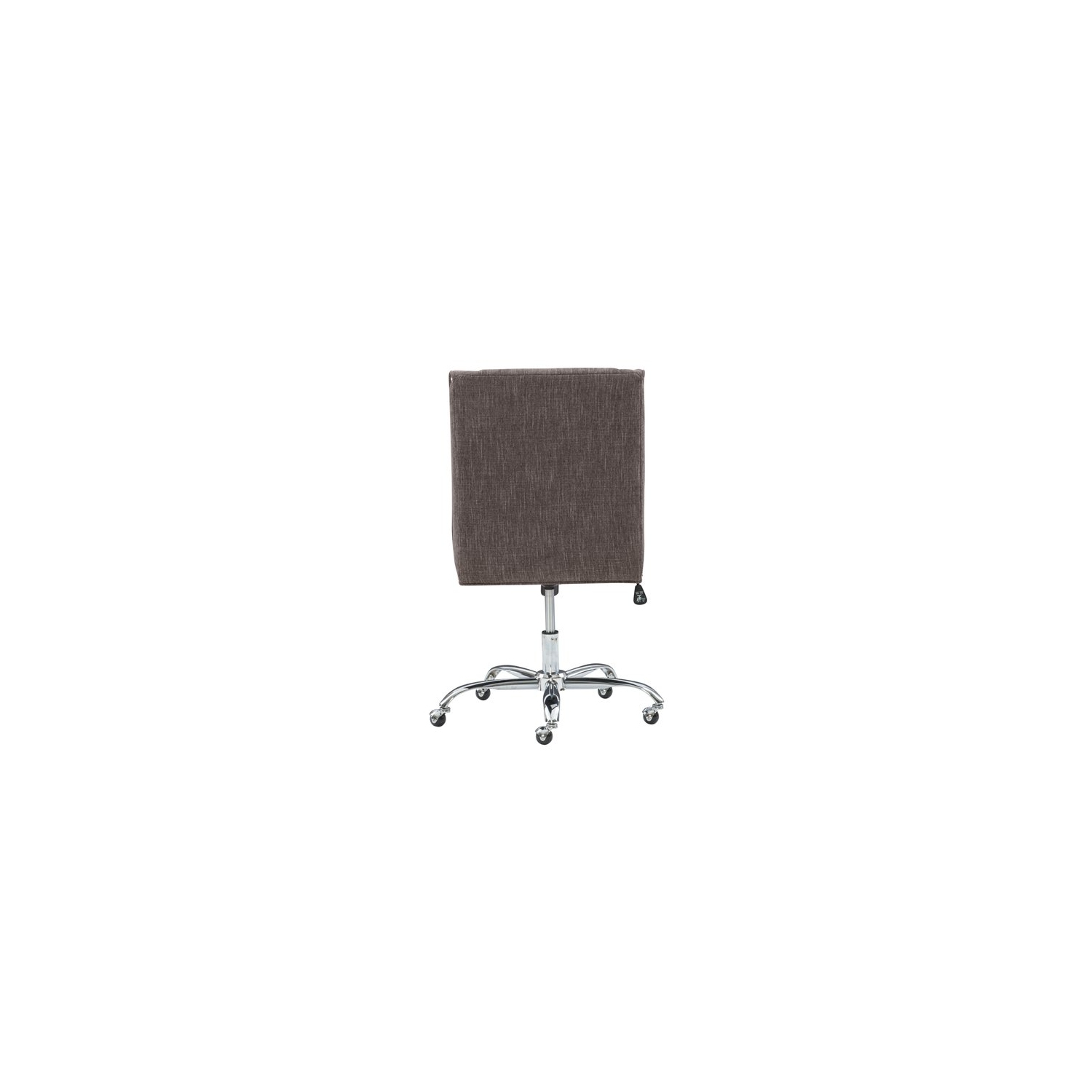 Linon Draper Wood Upholstered Office Chair in Charcoal Gray