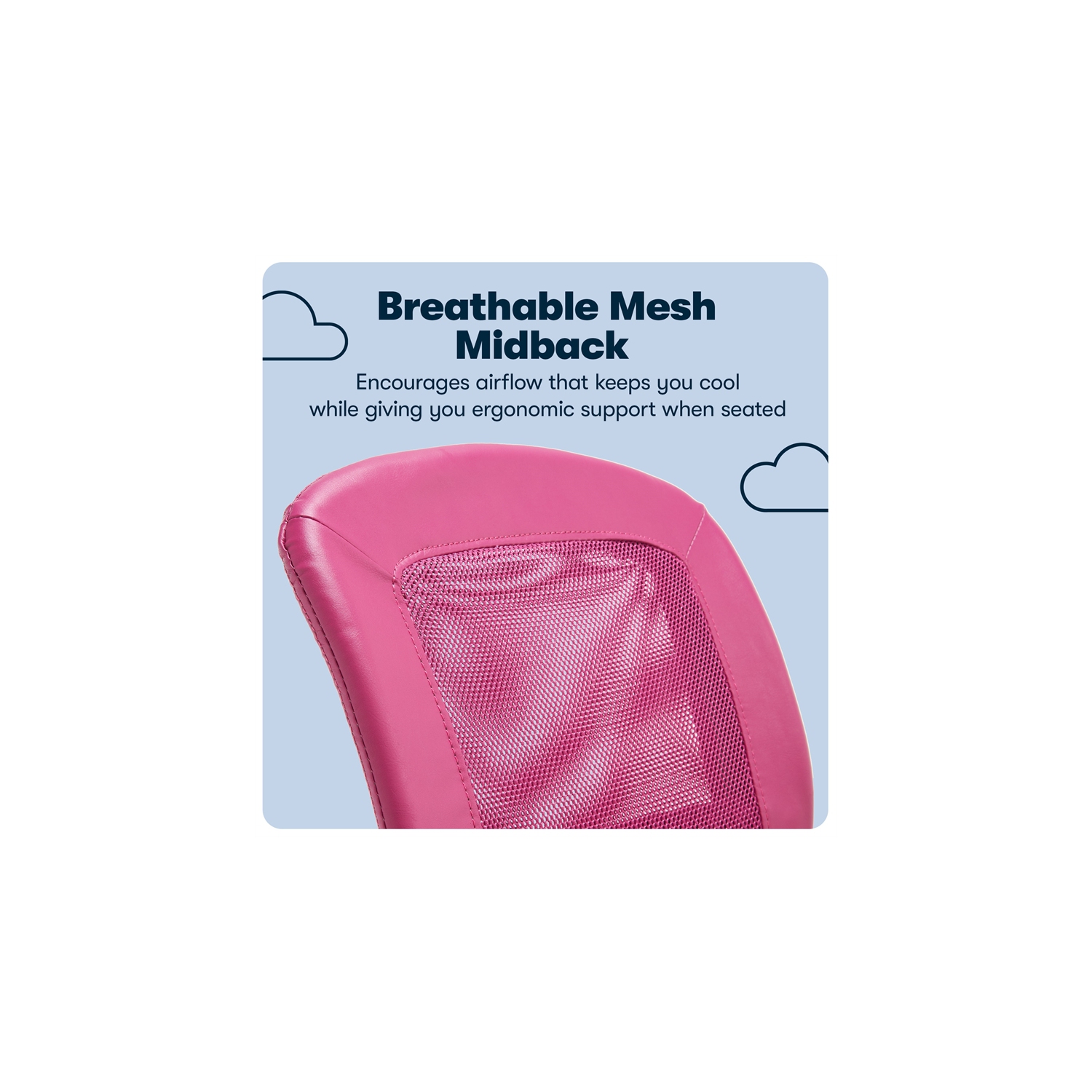 Serta at Home Essentials Faux Leather Office Chair in Pink