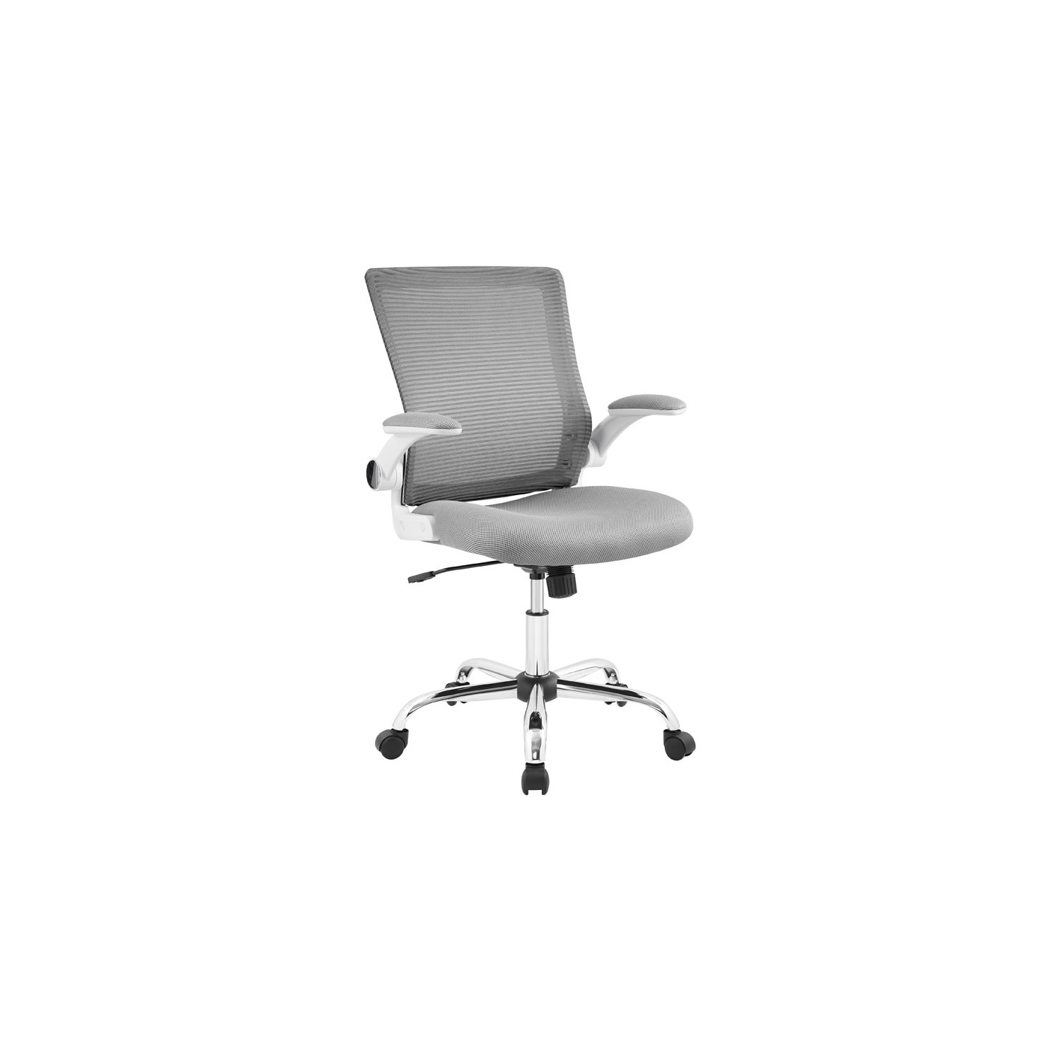 Serta Works Creativity Modern Gray Mesh Office Chair with Chrome Base