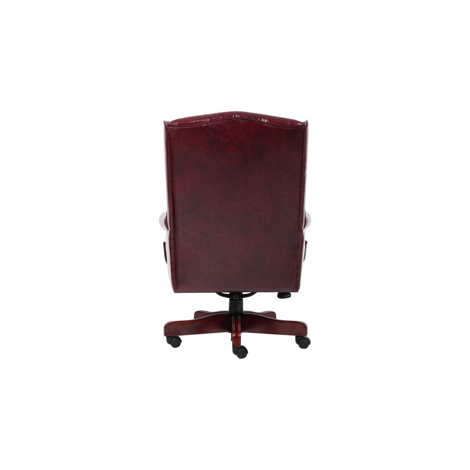 Boss Office Traditional High Back Faux Leather Tufted Executive Chair in Oxblood