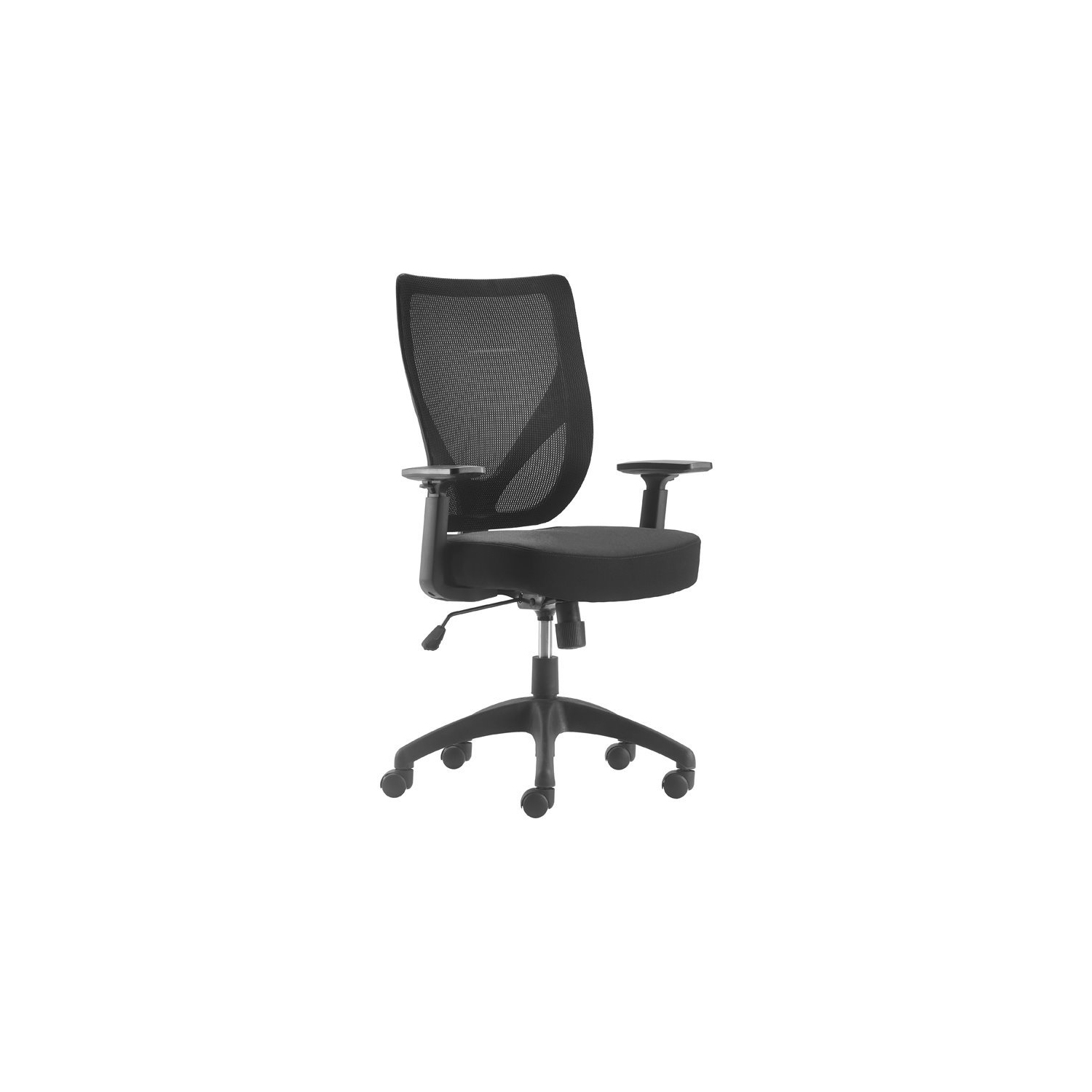 Serta Works Production Jet Black Mesh Office Chair with Nylon Base