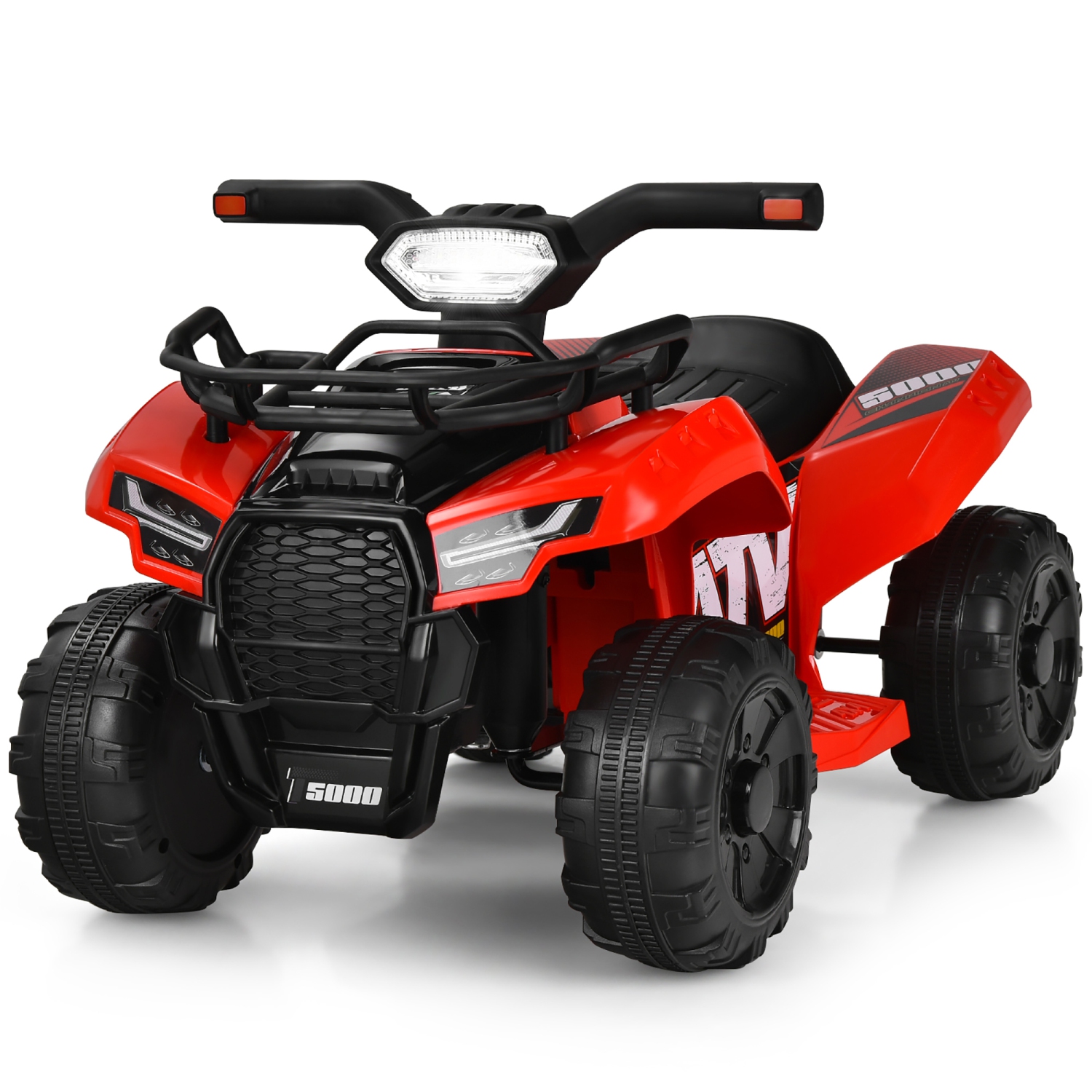 Costway 6V Kids ATV Quad Electric Ride On Car Toy Toddler w/LED Light&MP3