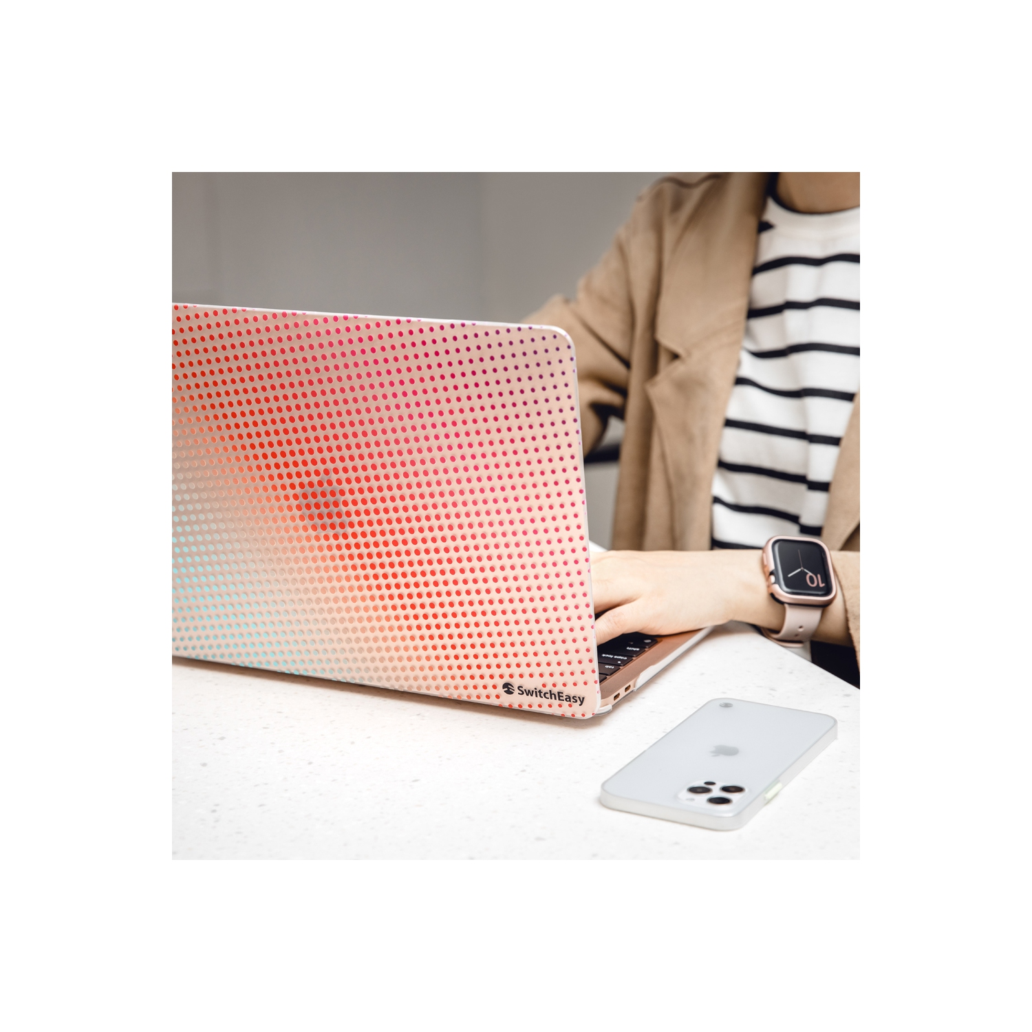 SwitchEasy Dots Protective Case Aurora for MacBook Pro 13 inch 2020/2019/2018/2017/2016 Cases GS105120218156