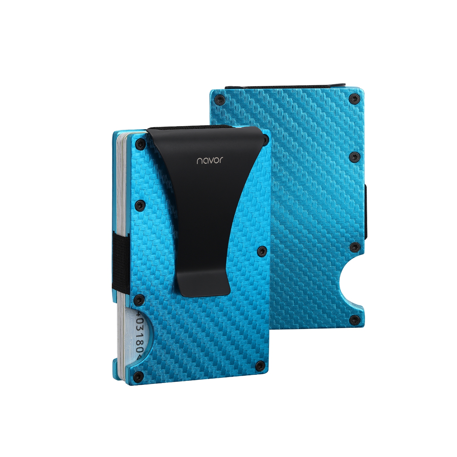 Portefeuille RFID avec pince à billets unisexe en aluminium de style minimaliste pour hommes et femmes de navor