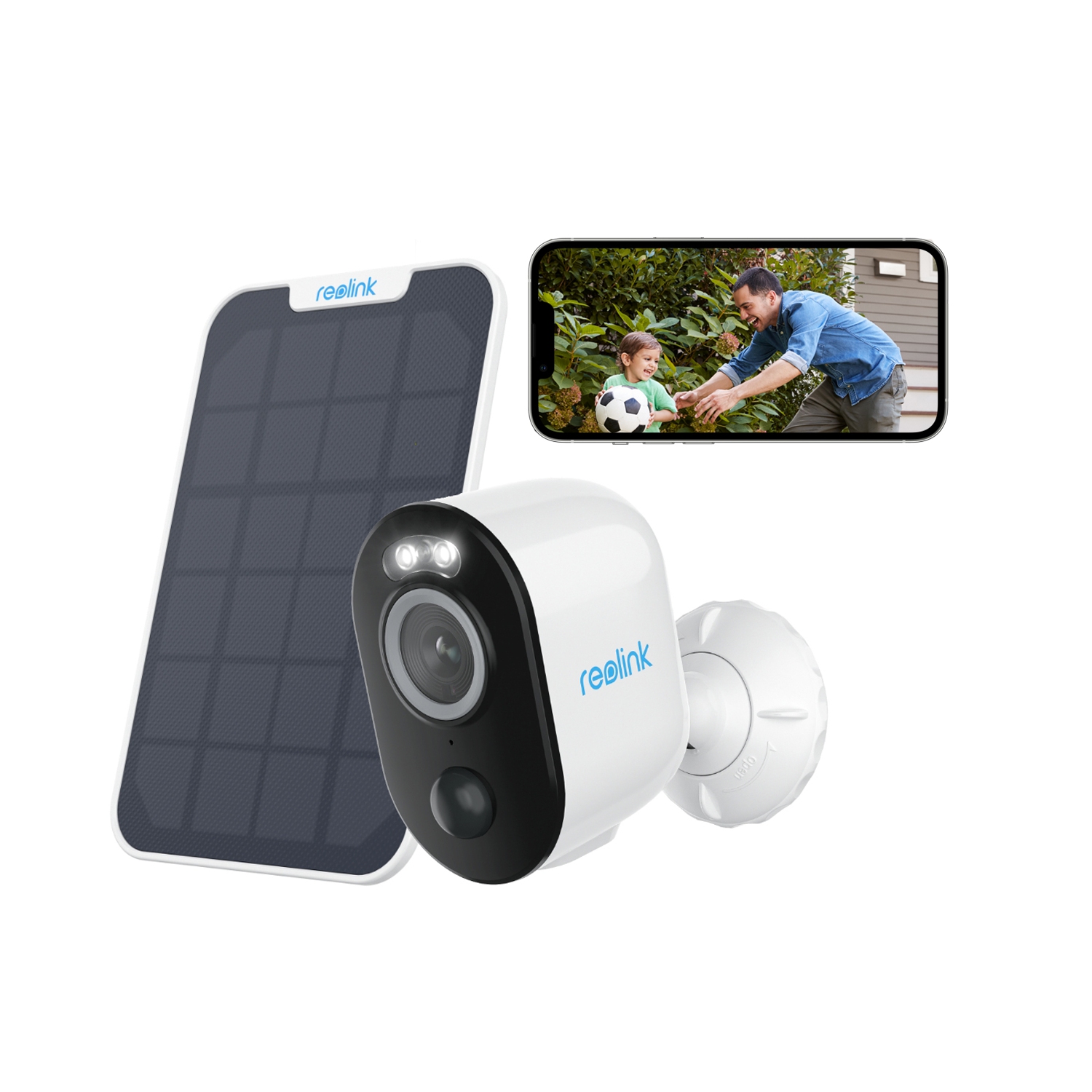 Reolink 2K Spotlight Security Camera Battery/Solar Powered, Person