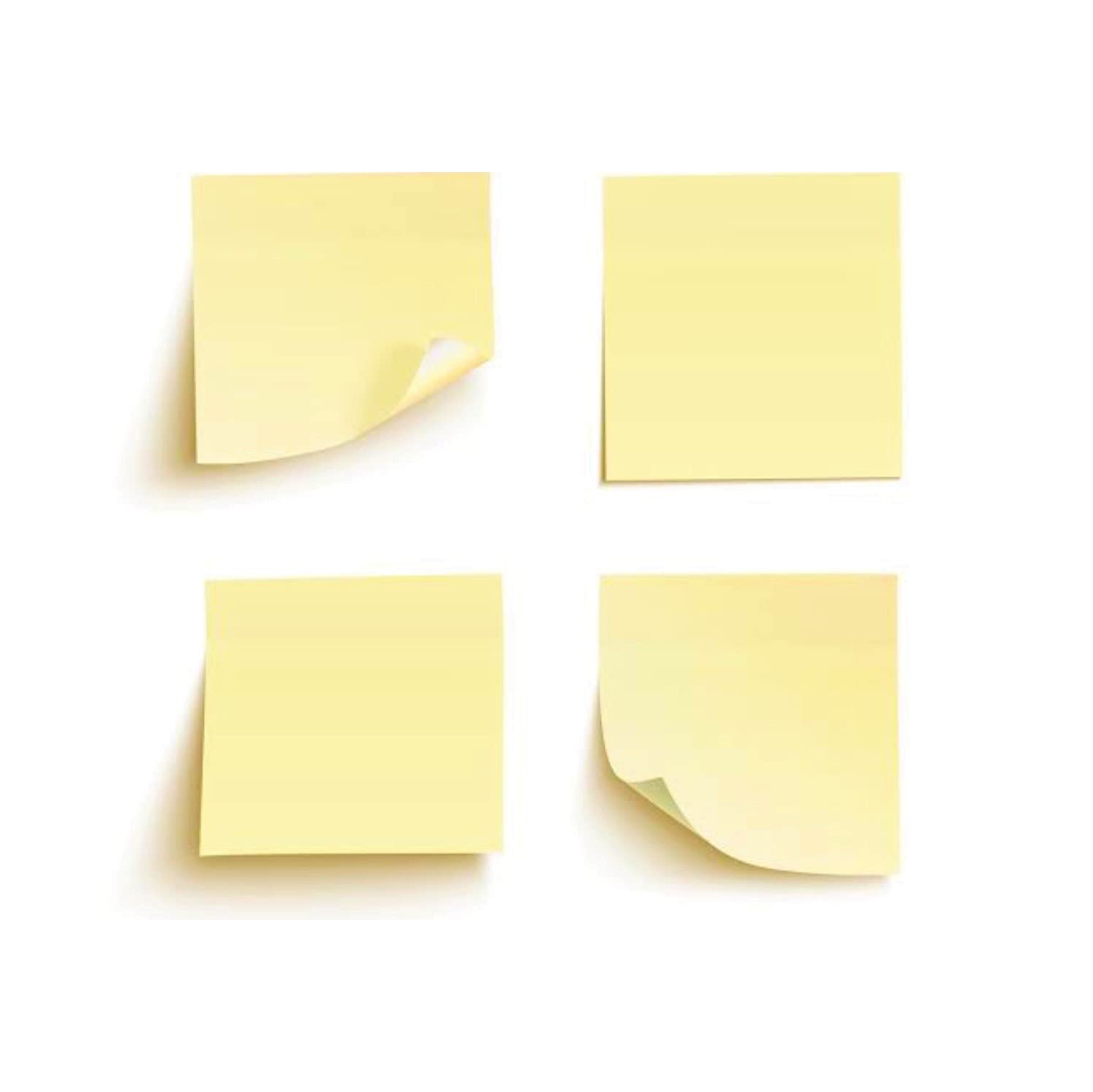 Self-Adhesive Translucent Sticky Note Pads 75x75mm 100 Sheet for Books Annotation, See Through Sticky Notes for School & Office