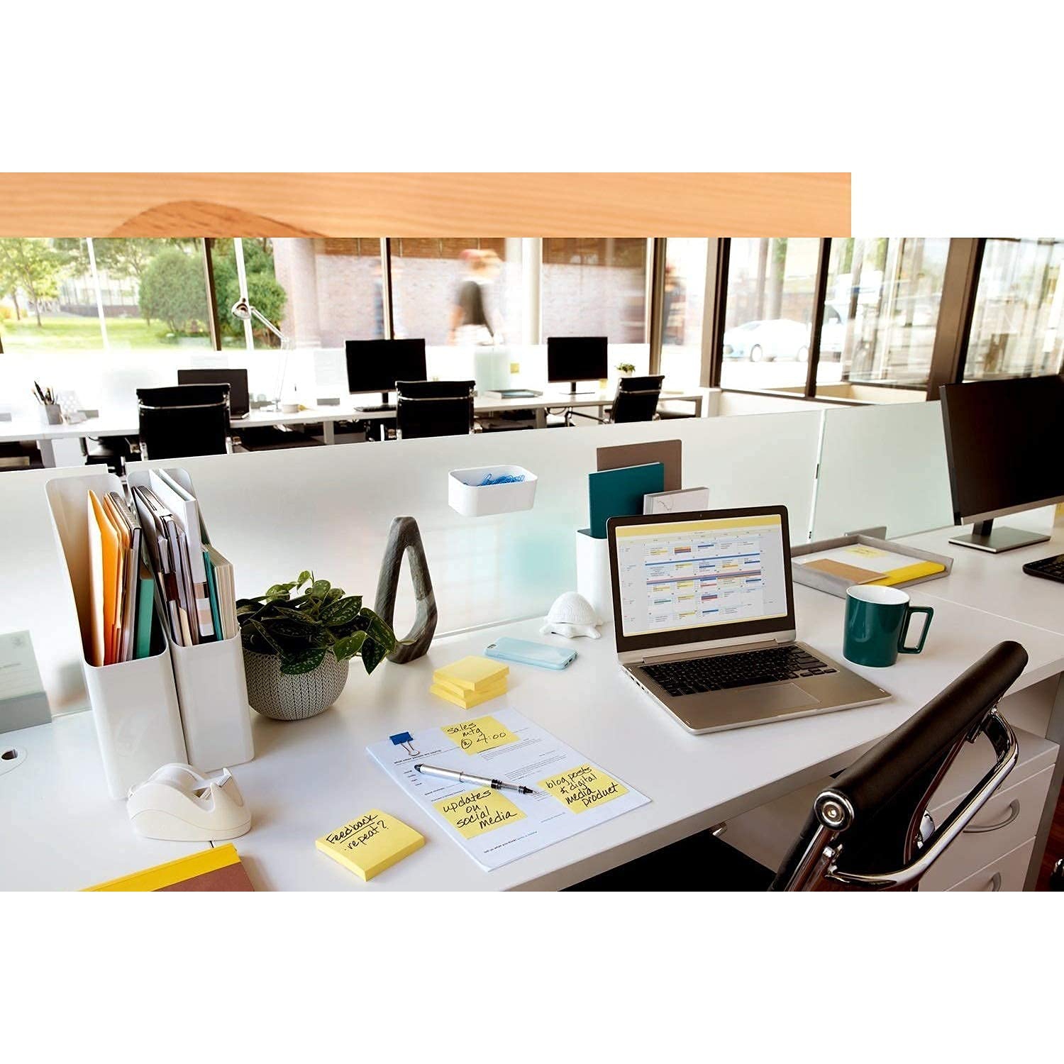 Self-Adhesive Translucent Sticky Note Pads 75x75mm 100 Sheet for Books Annotation, See Through Sticky Notes for School & Office