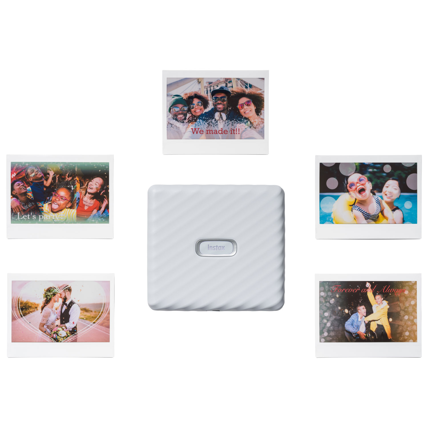 Imprimante de téléphone intelligent Instax Wide de Fujifilm - Blanc cendré